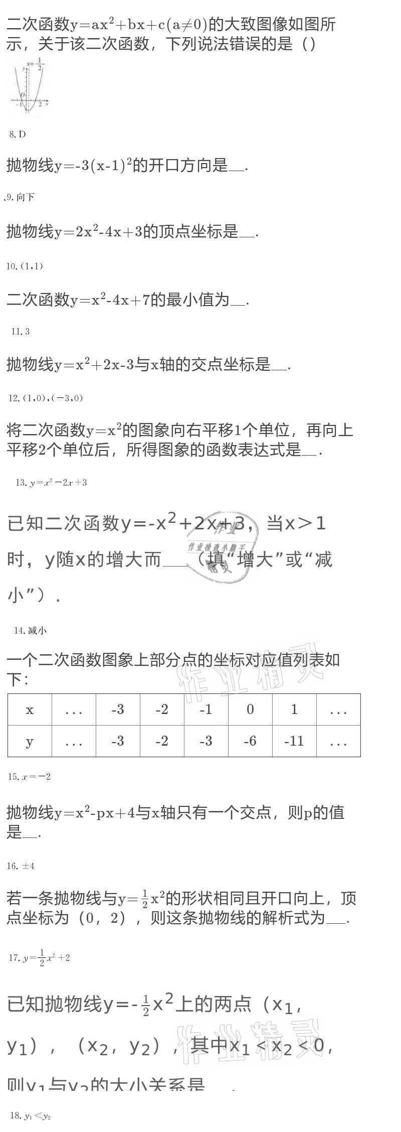 2020年大顯身手素質(zhì)教育單元測評卷九年級數(shù)學(xué)全一冊人教版 參考答案第30頁