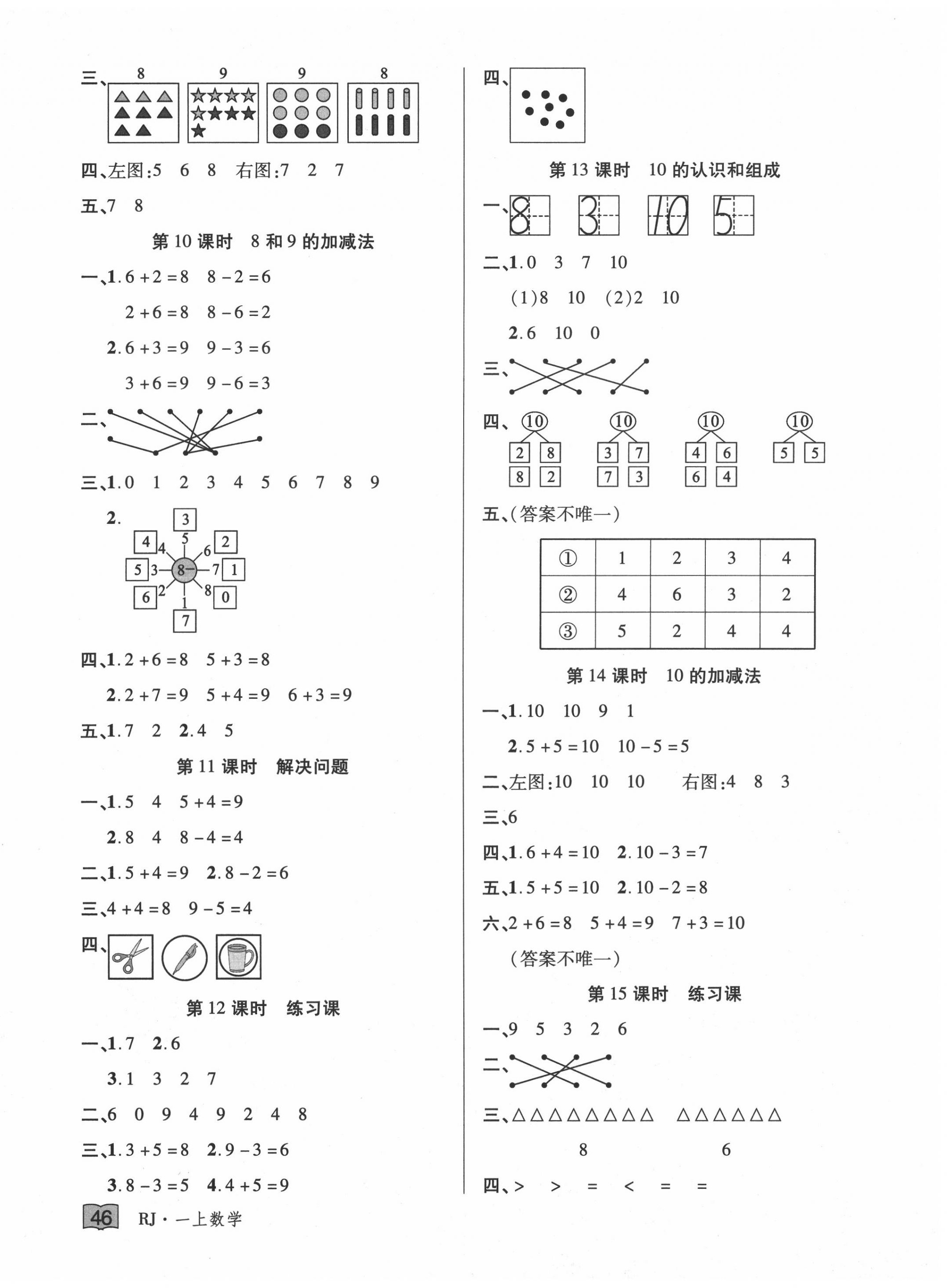 2020年花兒與星星一年級數學上冊人教版 第6頁