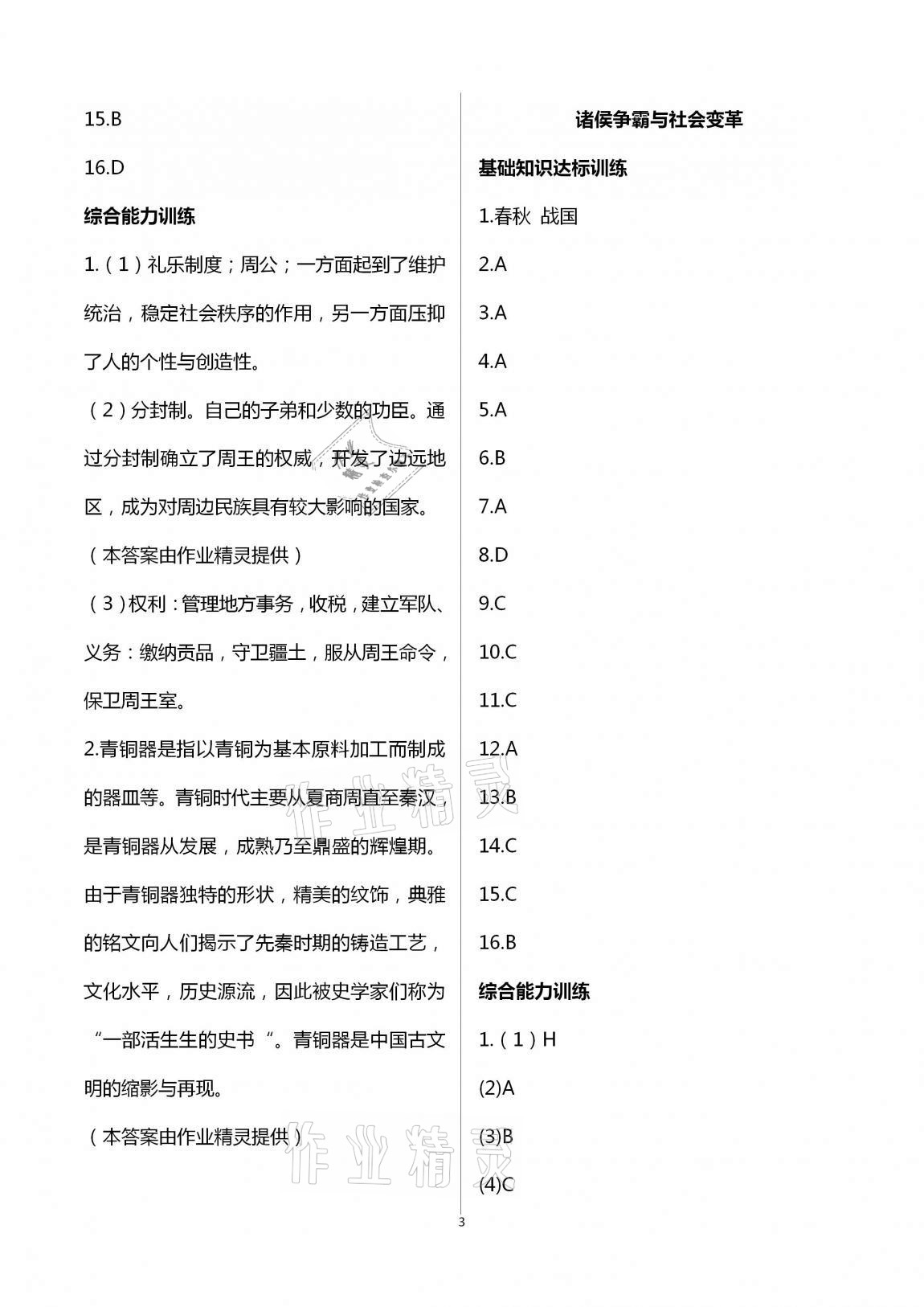 2020年新編課時(shí)精練初中歷史與社會(huì)道德與法治八年級(jí)上冊(cè)人教版 第3頁