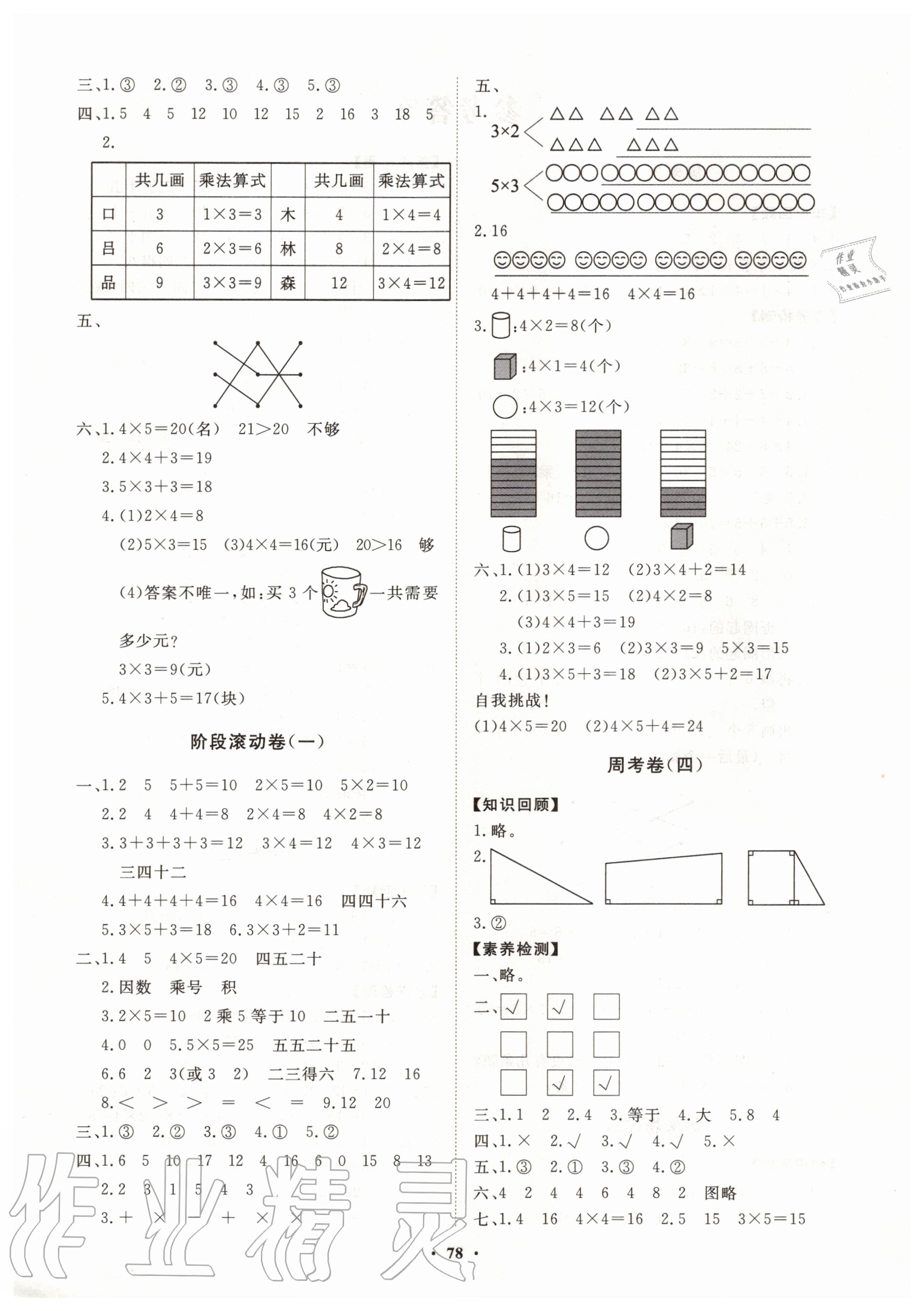 2020年小學同步練習冊分層卷二年級數學上冊青島版 第2頁