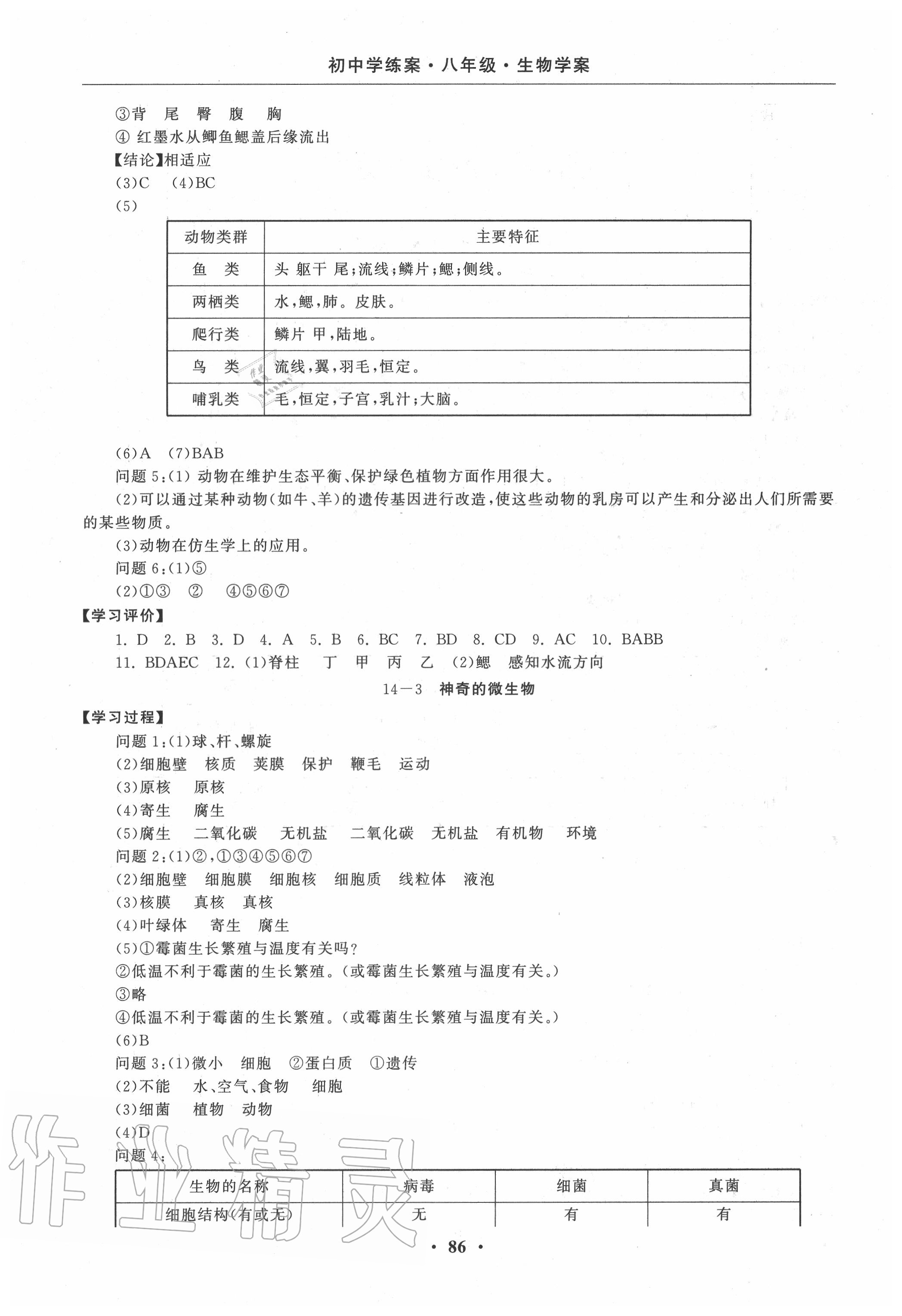 2020年初中學(xué)練案八年級生物上冊蘇教版 第2頁