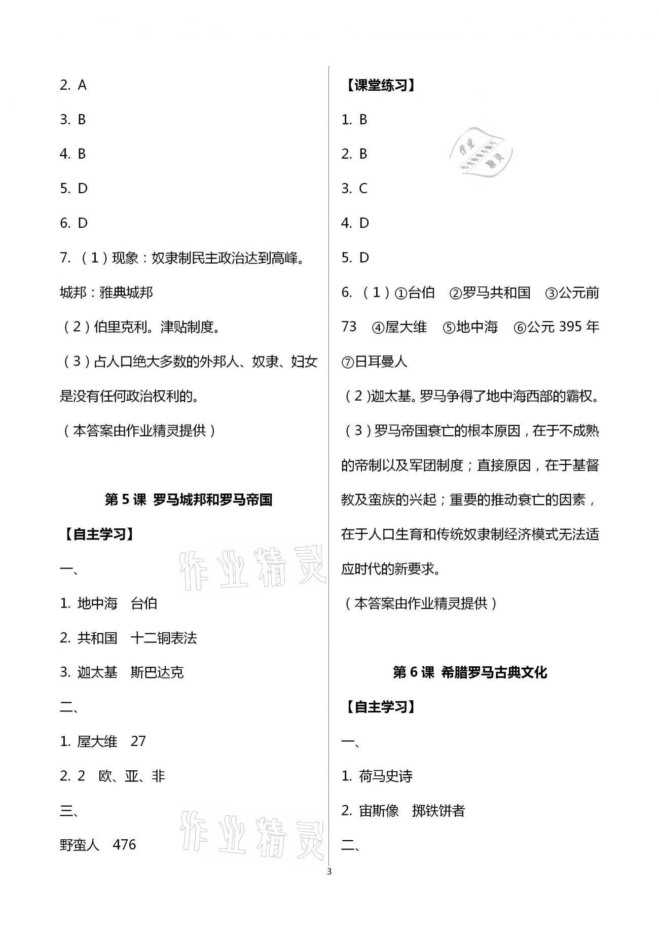 2020年初中學練案九年級歷史全一冊人教版 第3頁