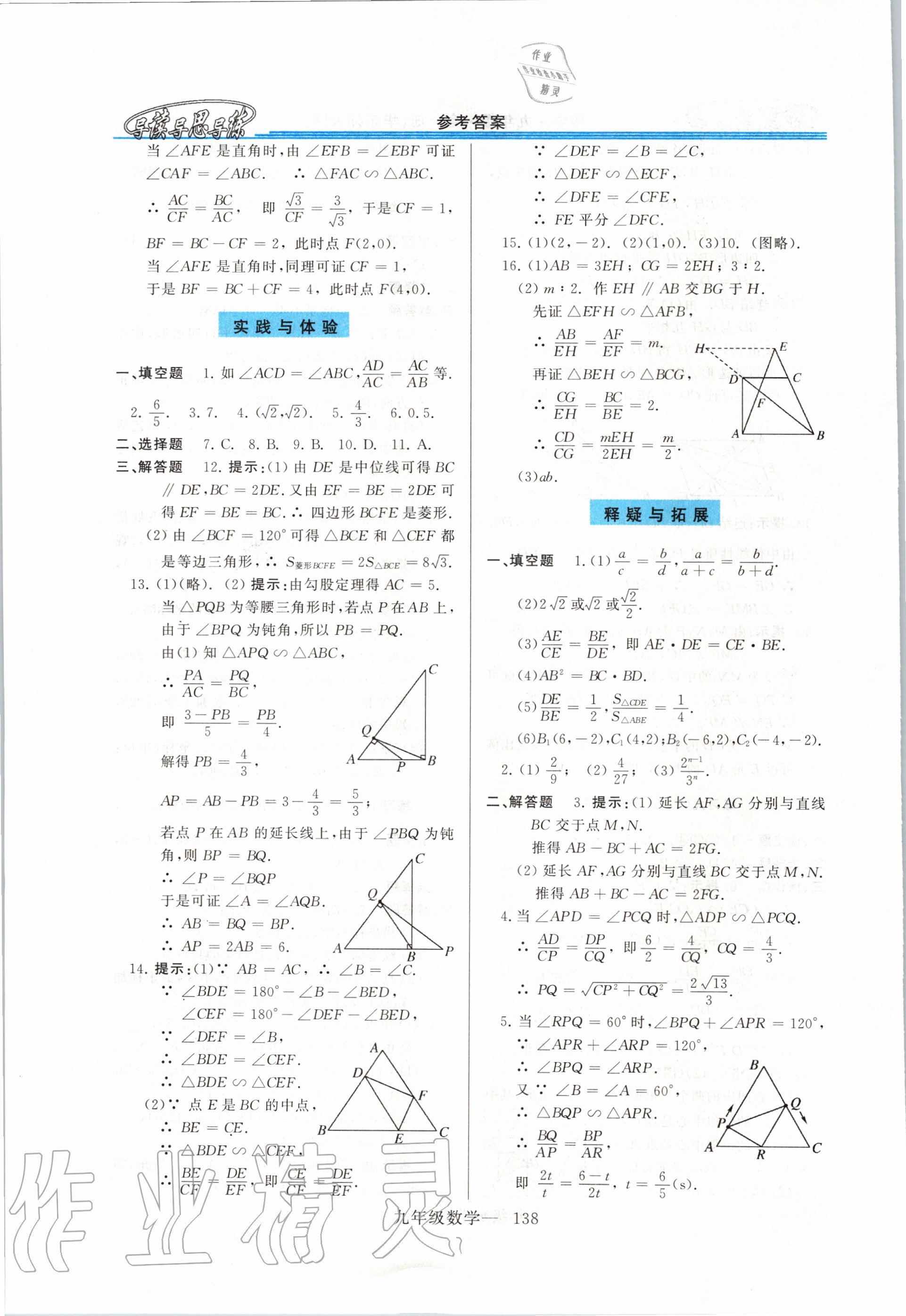 2020年新課程學(xué)習(xí)指導(dǎo)九年級(jí)數(shù)學(xué)全一冊(cè)華師大版 第10頁(yè)