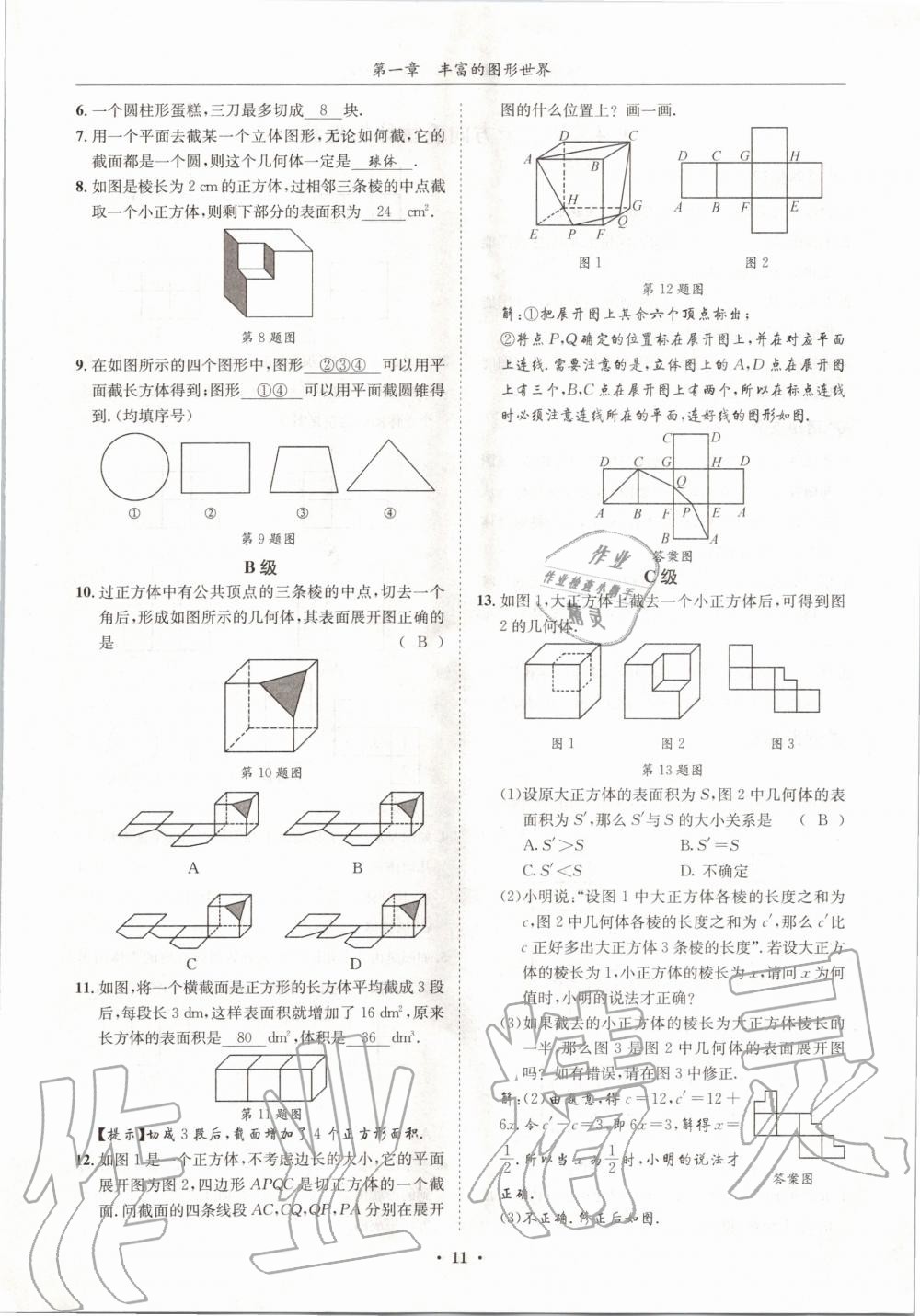 2020年蓉城學(xué)霸七年級(jí)數(shù)學(xué)上冊(cè)北師大版 參考答案第11頁(yè)