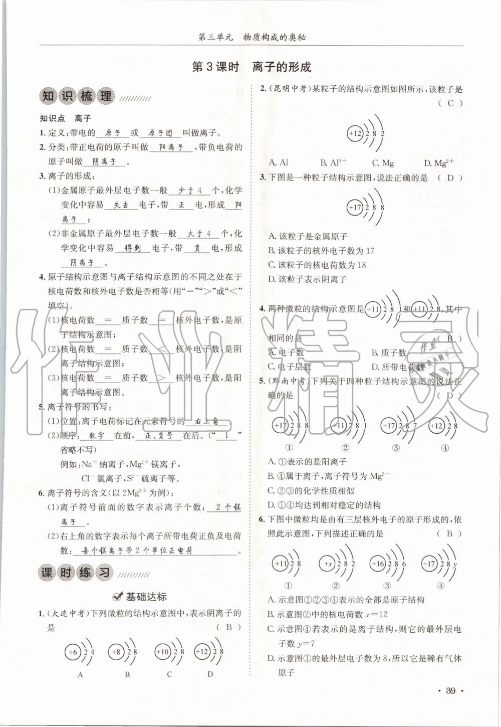 2020年蓉城學(xué)霸九年級化學(xué)上冊人教版 第39頁