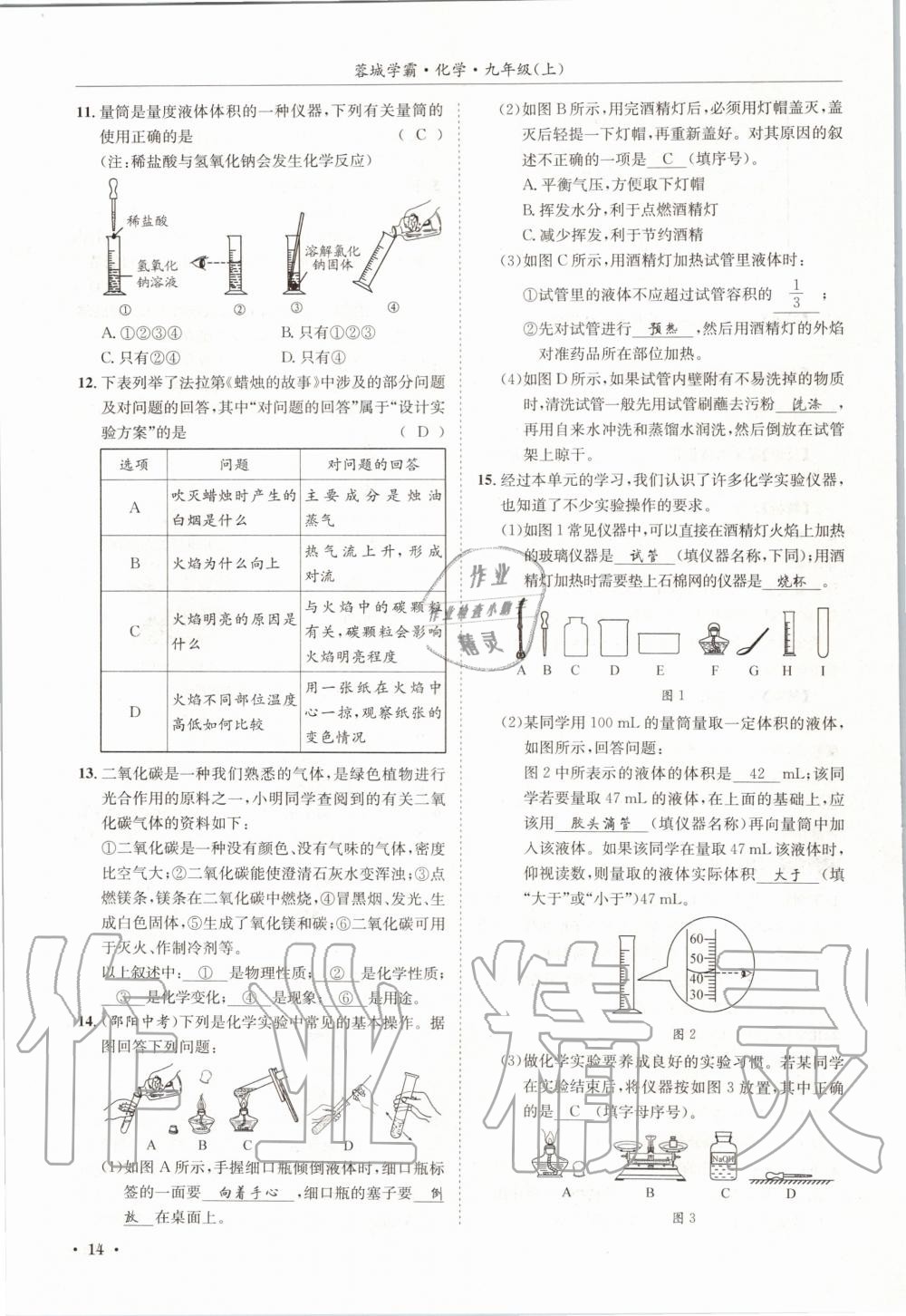 2020年蓉城學(xué)霸九年級化學(xué)上冊人教版 第14頁