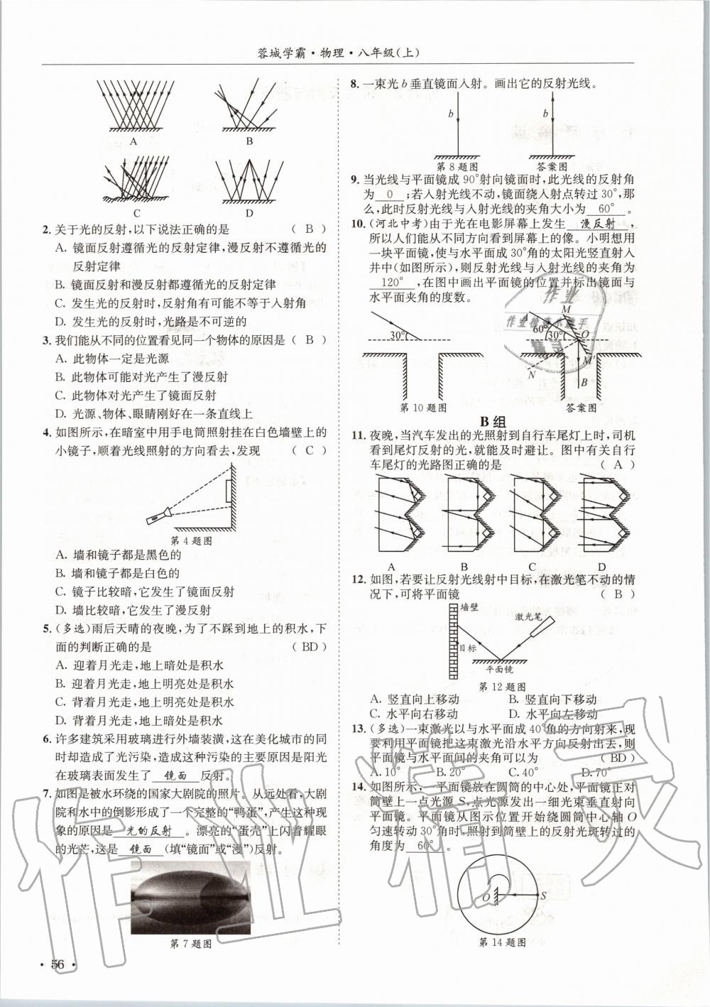 2020年蓉城學(xué)霸八年級(jí)物理上冊(cè)教科版 第56頁(yè)