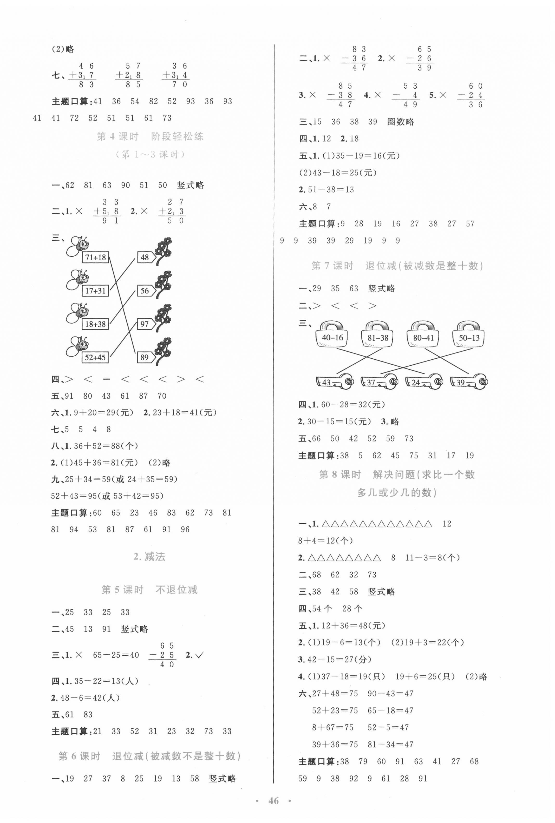 2020年小學(xué)同步學(xué)習(xí)目標(biāo)與檢測(cè)二年級(jí)數(shù)學(xué)上冊(cè)人教版 第2頁(yè)