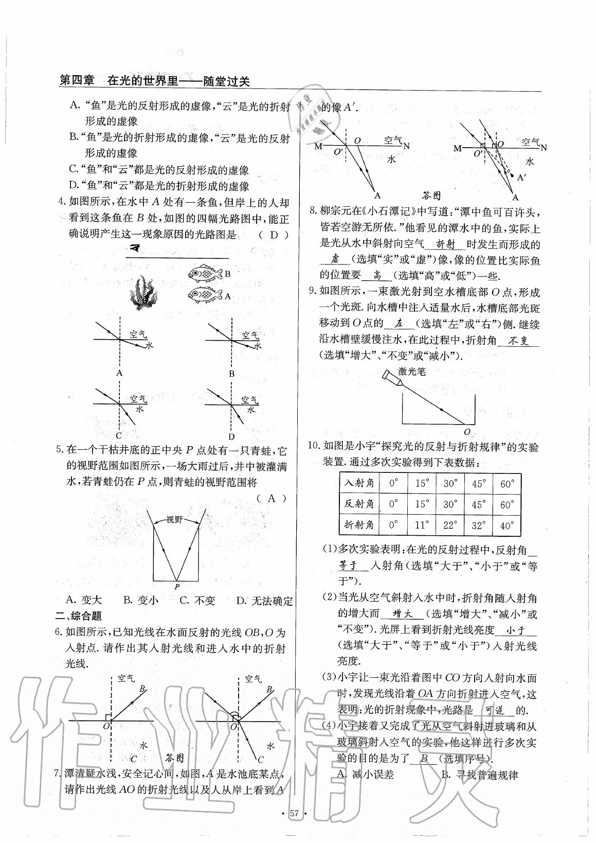 2020年物理風(fēng)向標(biāo)八年級上冊教科版 第62頁