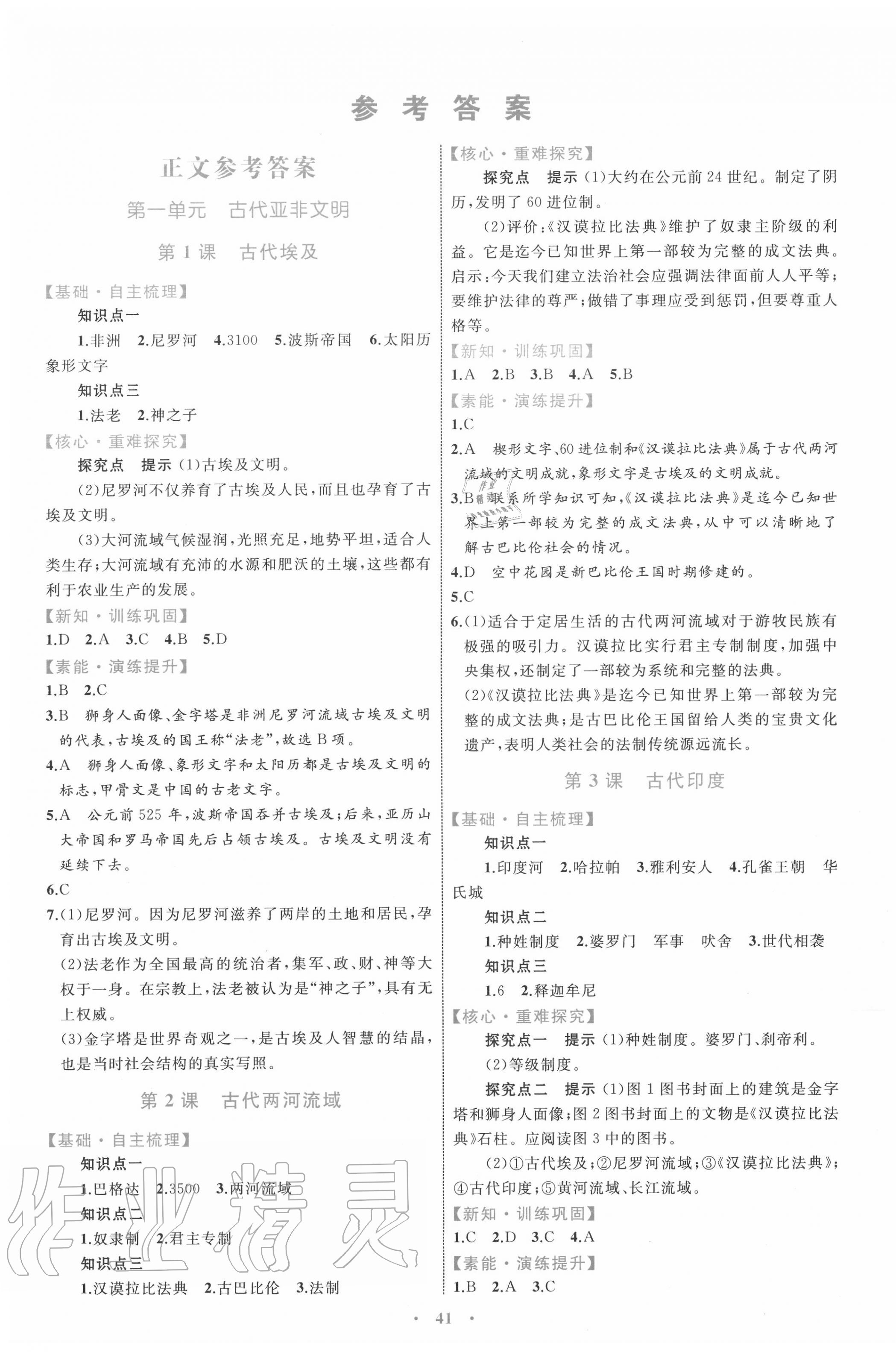 2020年初中同步學(xué)習(xí)目標(biāo)與檢測(cè)九年級(jí)歷史上冊(cè)人教版 第1頁