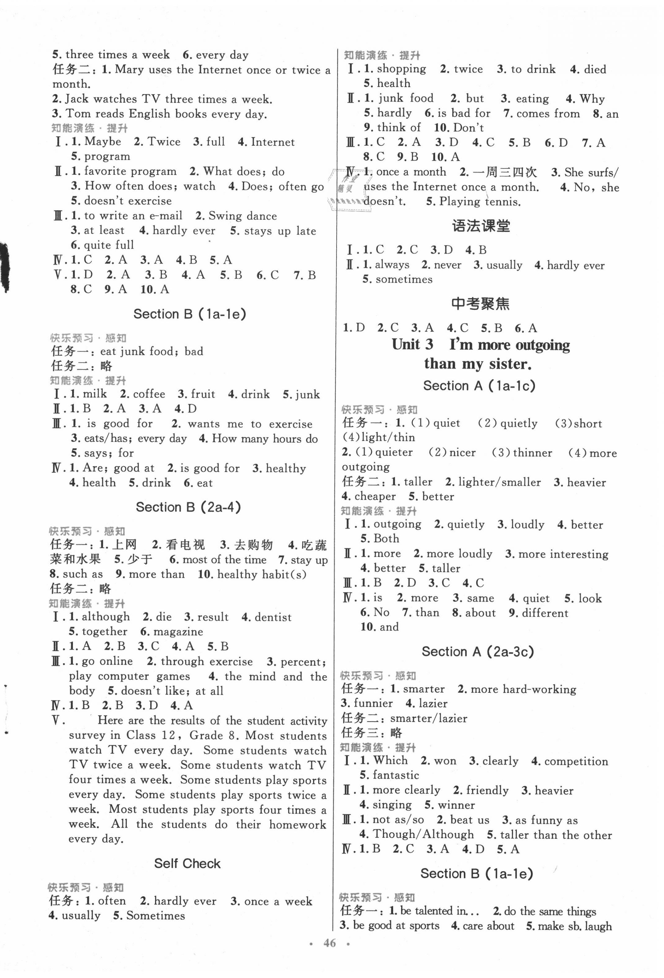 2020年初中同步測(cè)控優(yōu)化設(shè)計(jì)八年級(jí)英語上冊(cè)人教版 第2頁