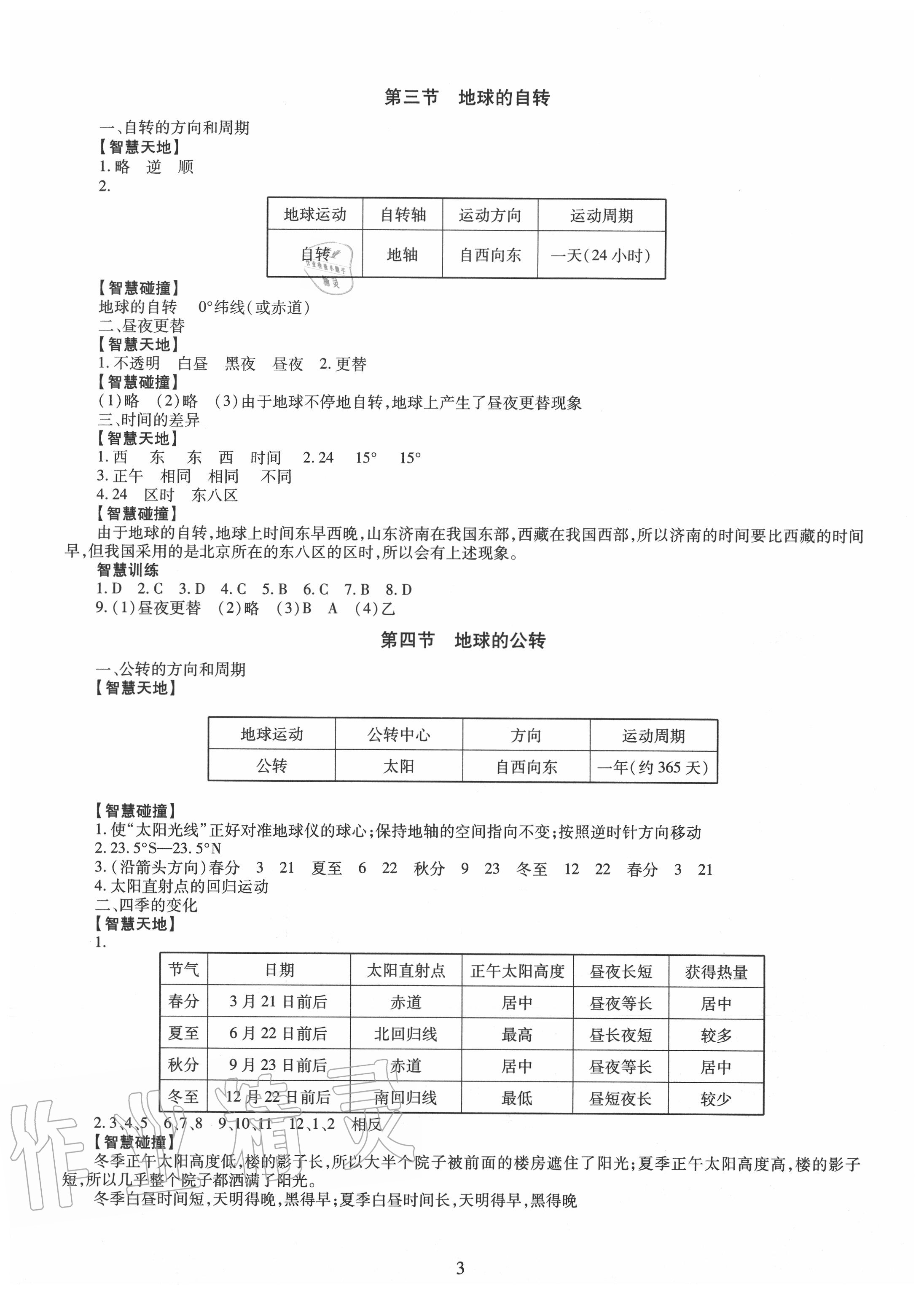 2020年智慧學(xué)習(xí)七年級地理上冊商務(wù)星球版明天出版社 第3頁