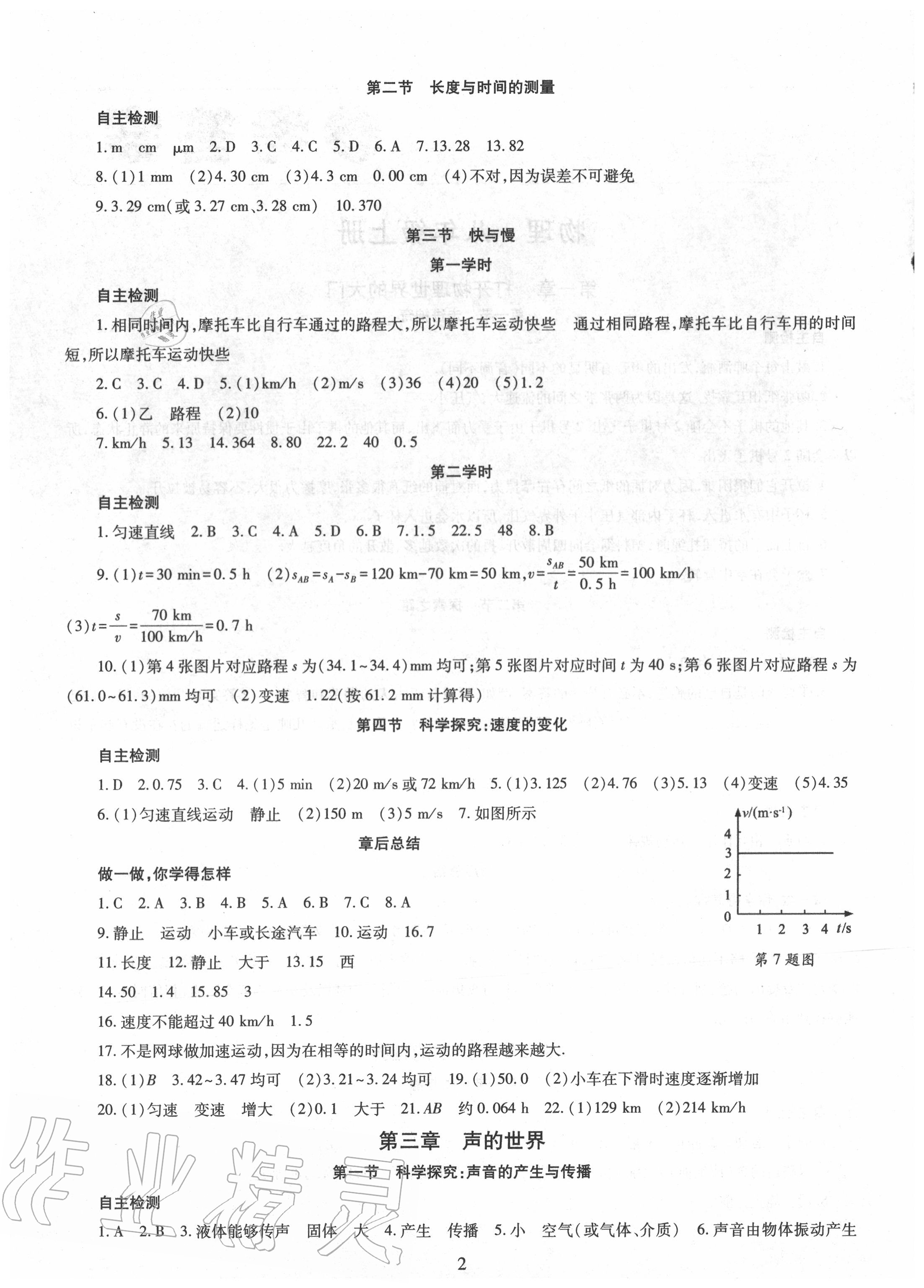 2020年智慧學(xué)習(xí)八年級物理上冊滬科版明天出版社 第2頁