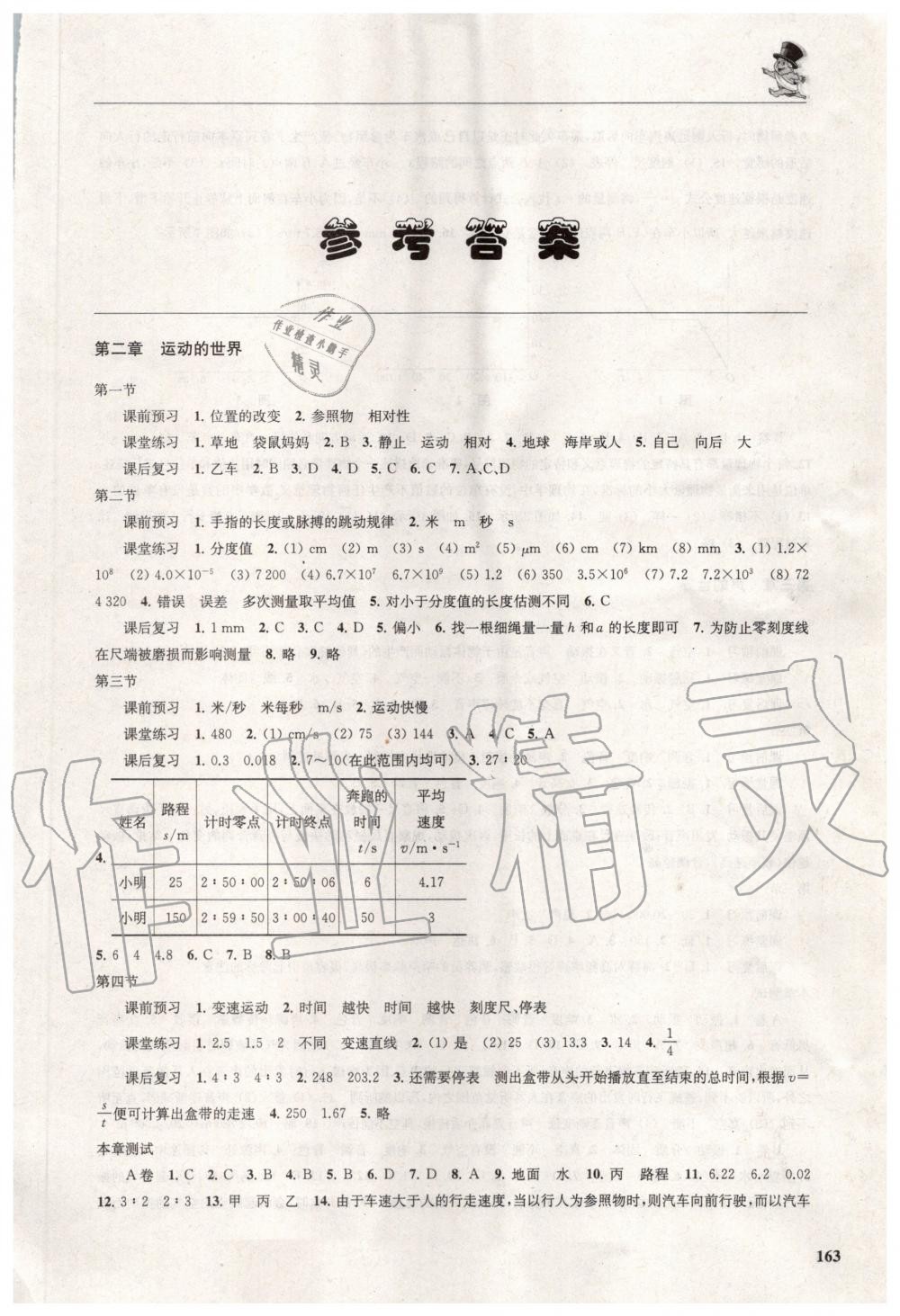 2020年初中物理同步三練八年級(jí)全一冊(cè)滬科版福建專版 第1頁