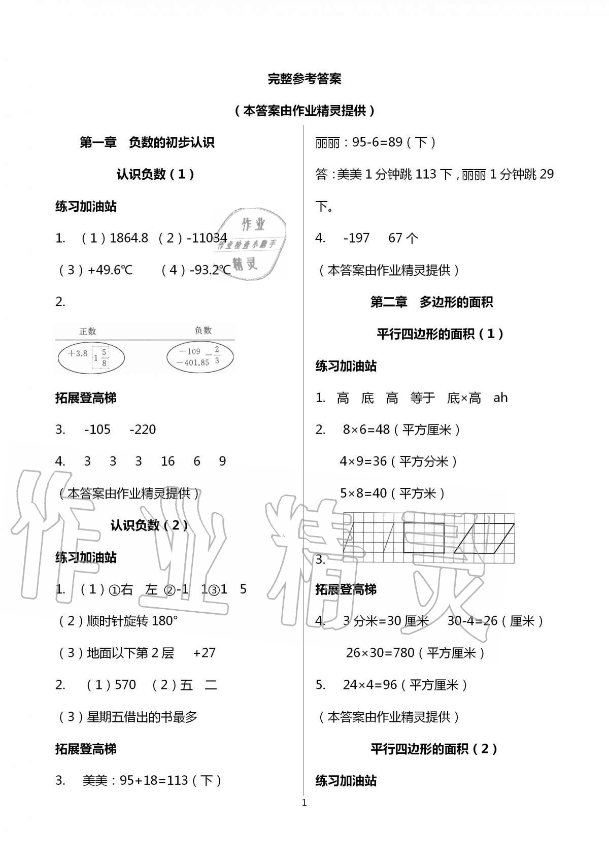 2020年陽光互動綠色成長空間五年級數(shù)學(xué)上冊蘇教版 第1頁