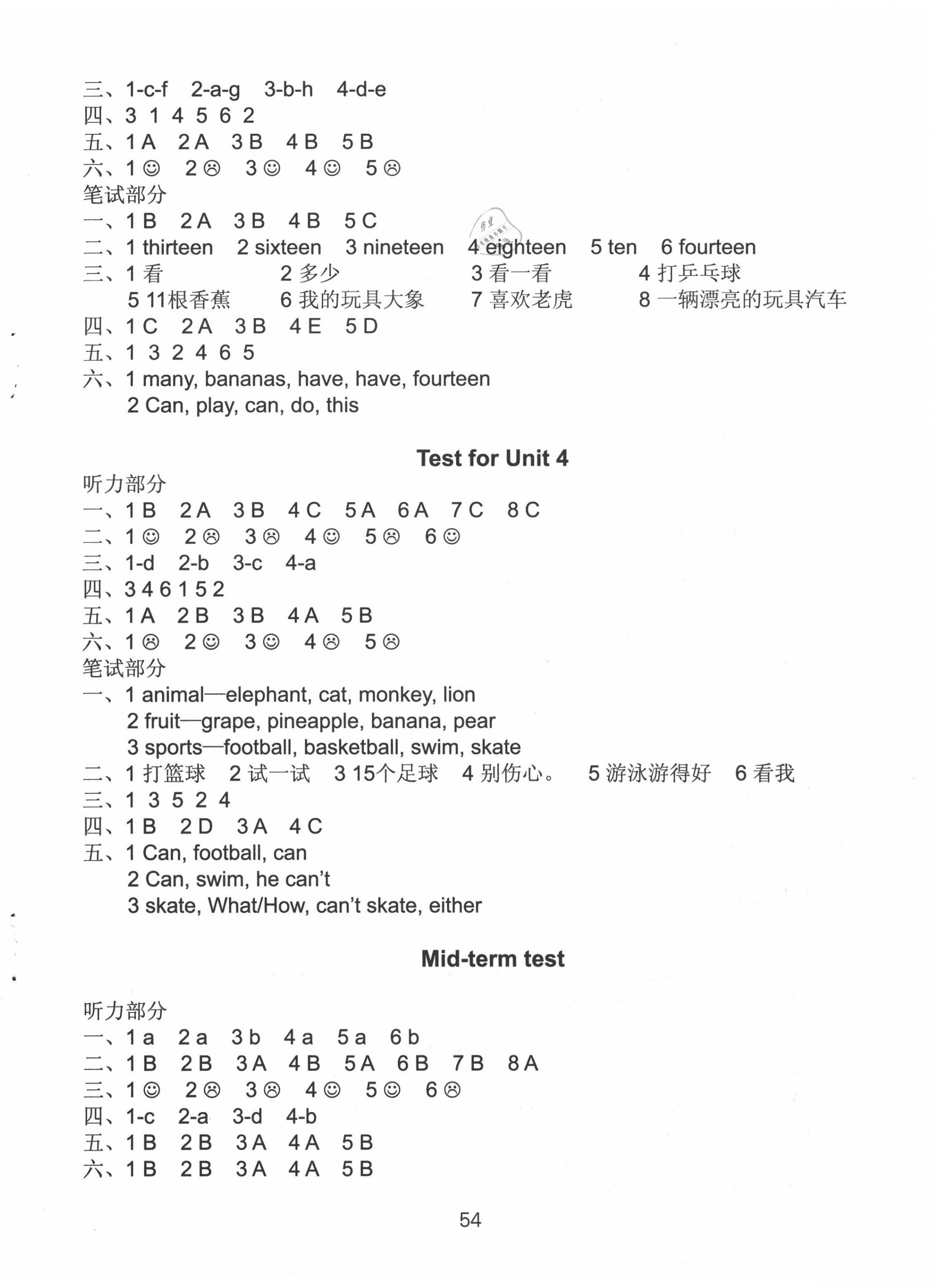 2020年小學(xué)英語課課練檢測(cè)卷四年級(jí)上冊(cè)譯林版 第2頁