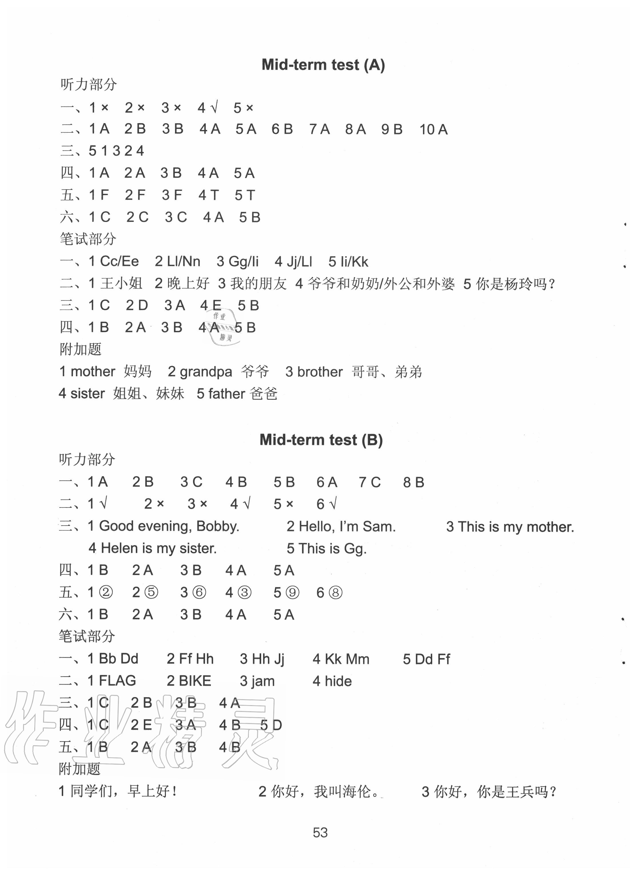 2020年小學(xué)英語課課練檢測卷三年級上冊譯林版 第2頁