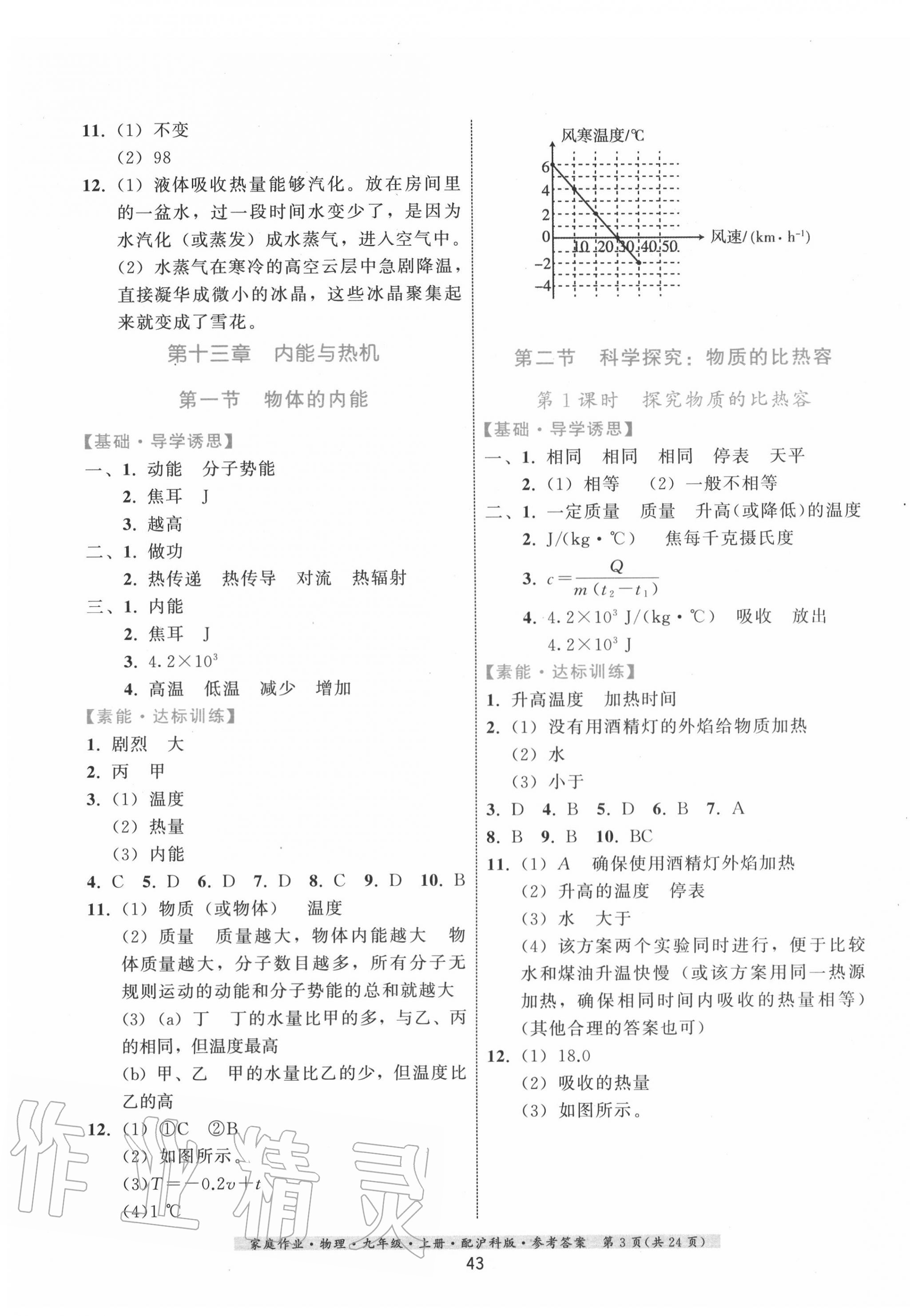 2020年家庭作业九年级物理全一册沪科版 第3页