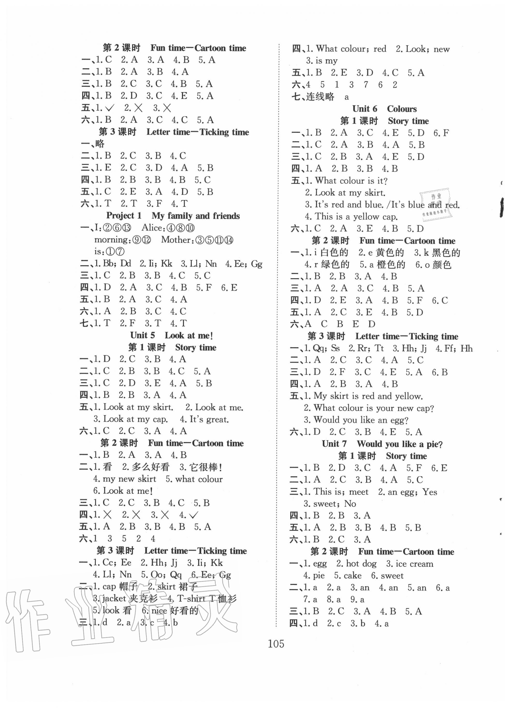 2020年陽光課堂課時作業(yè)三年級英語上冊譯林版 第2頁