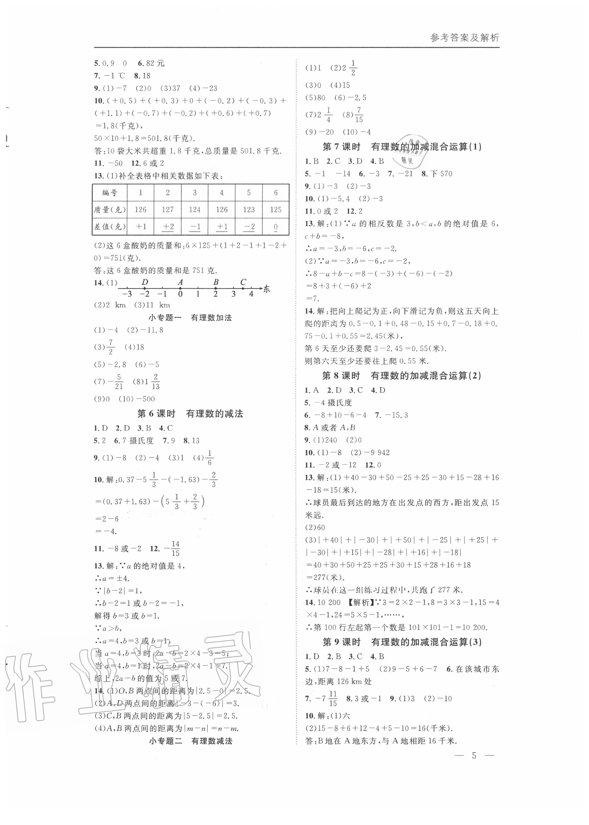2020年名校課課練七年級數(shù)學上冊北師大版 第5頁