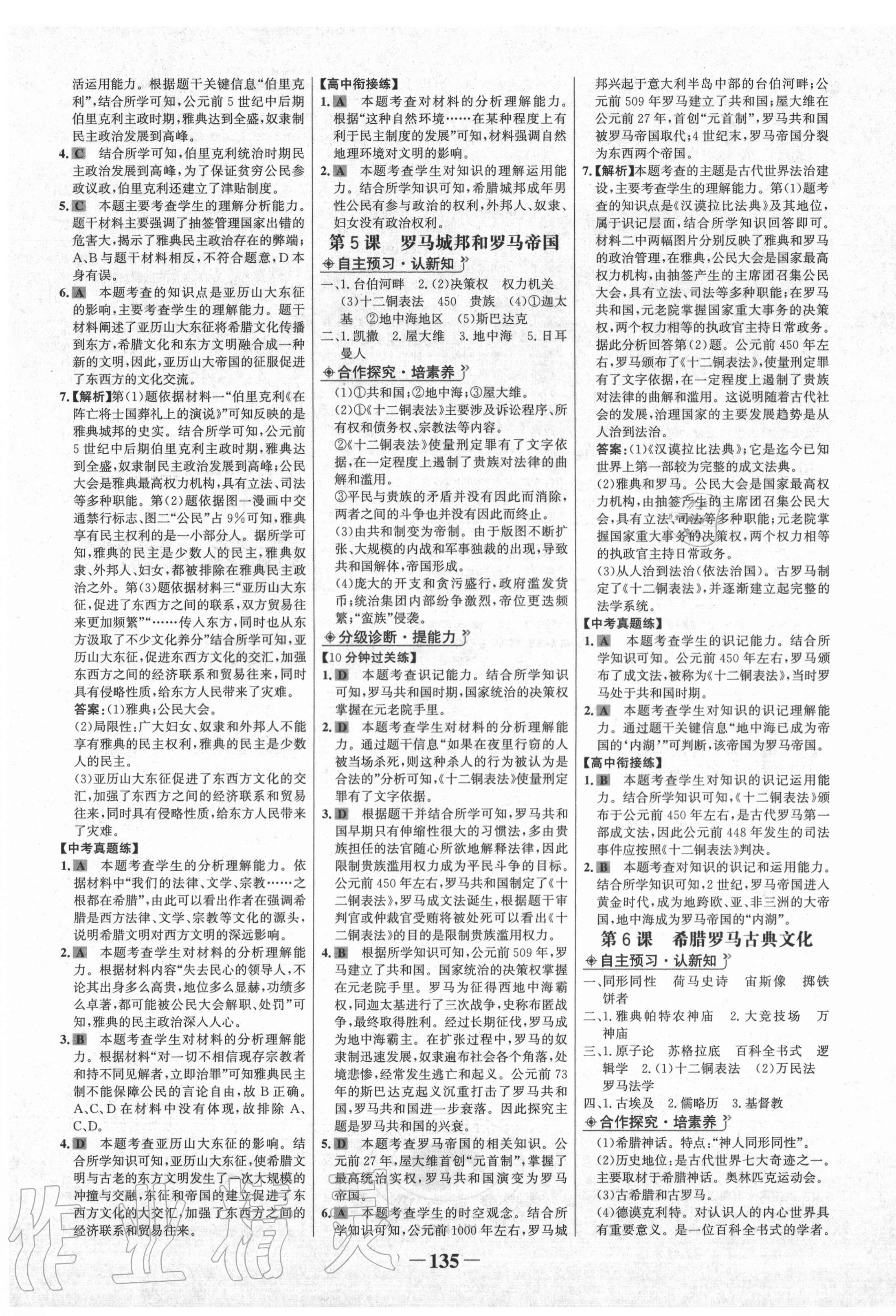 2020年世紀金榜金榜學(xué)案九年級歷史上冊部編版河南專版 第3頁