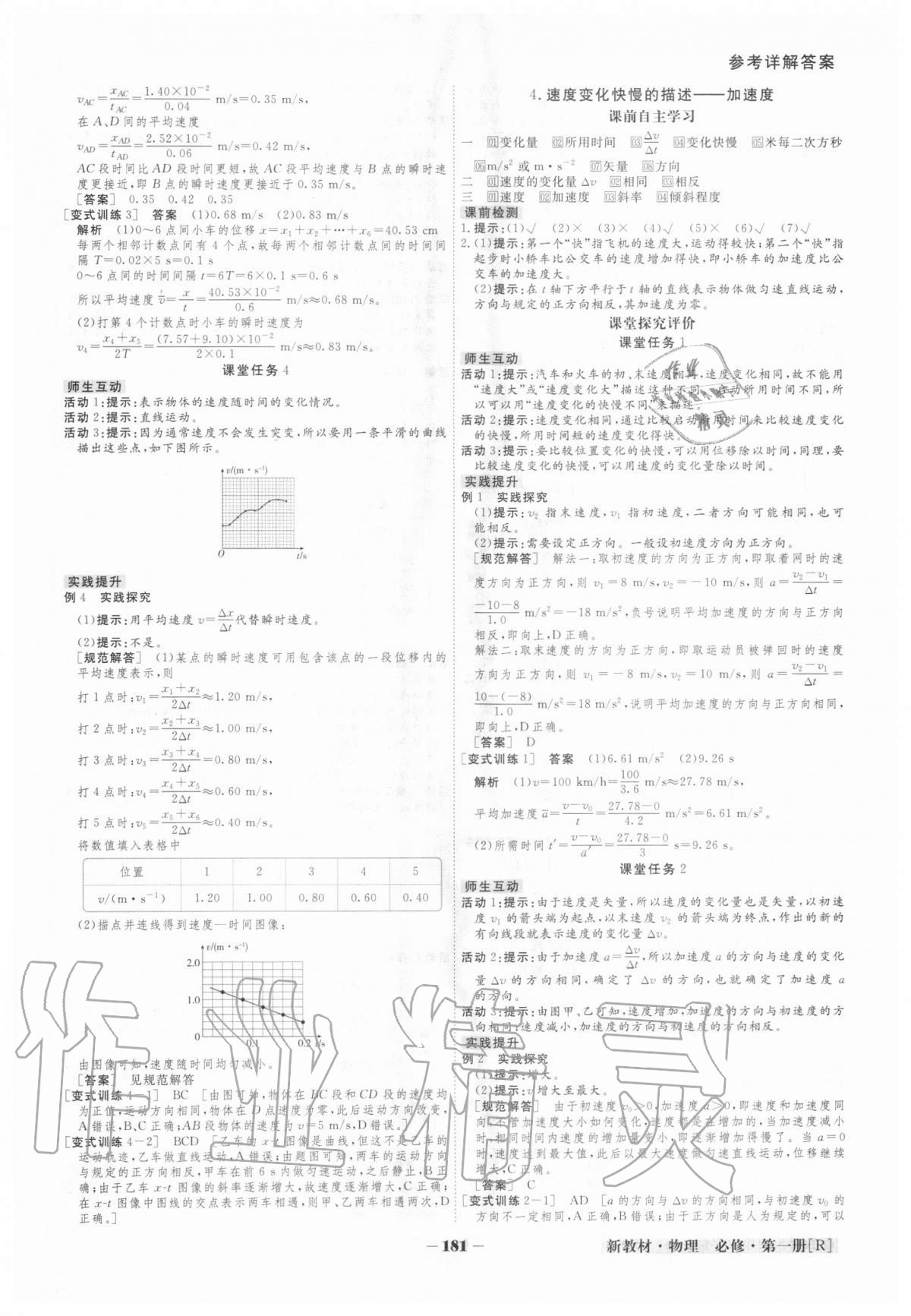 2020年金版教程高中新課程創(chuàng)新導(dǎo)學(xué)案物理必修第一冊人教版 參考答案第3頁