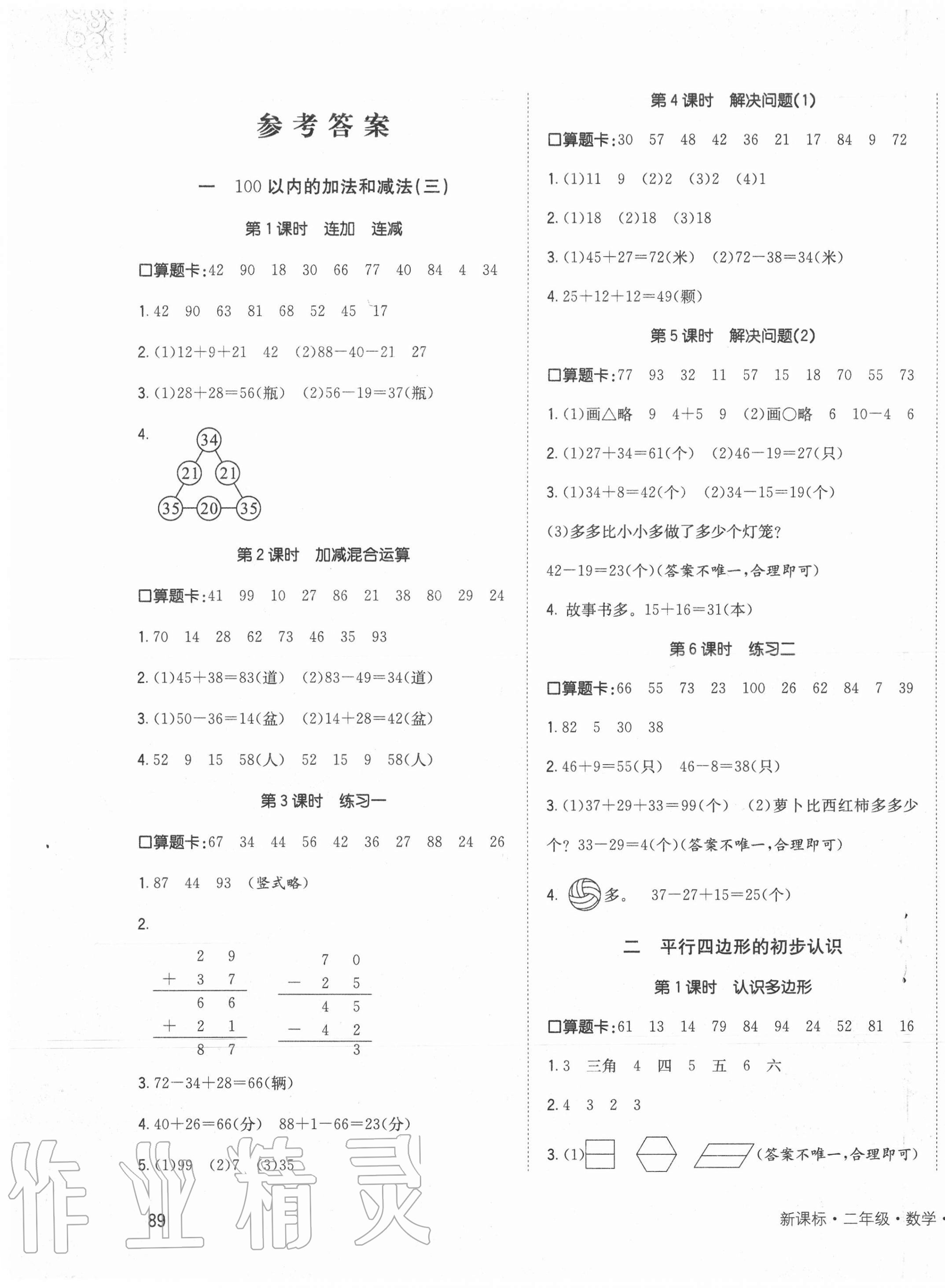 2020年英才小狀元同步優(yōu)化練與測(cè)二年級(jí)數(shù)學(xué)上冊(cè)蘇教版 第1頁(yè)