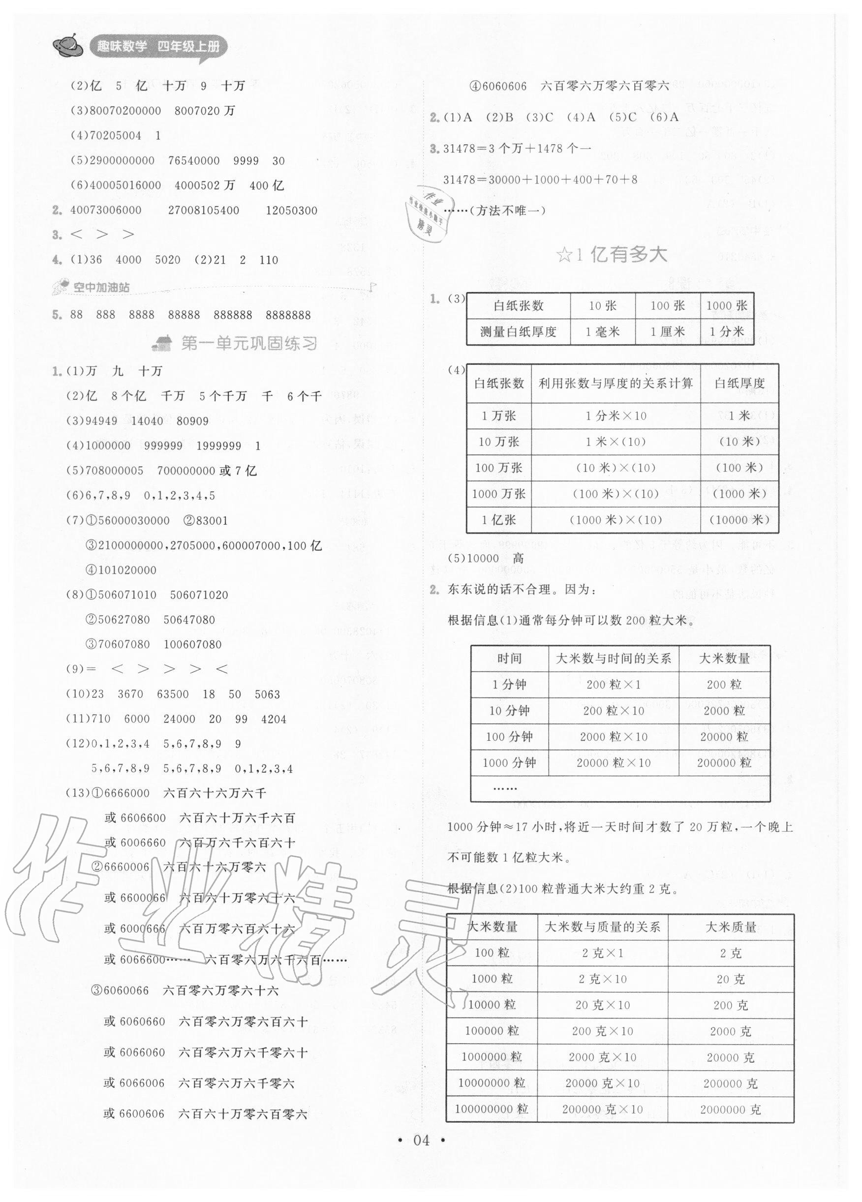 2020年趣味數(shù)學(xué)四年級(jí)上冊(cè)人教版 第4頁