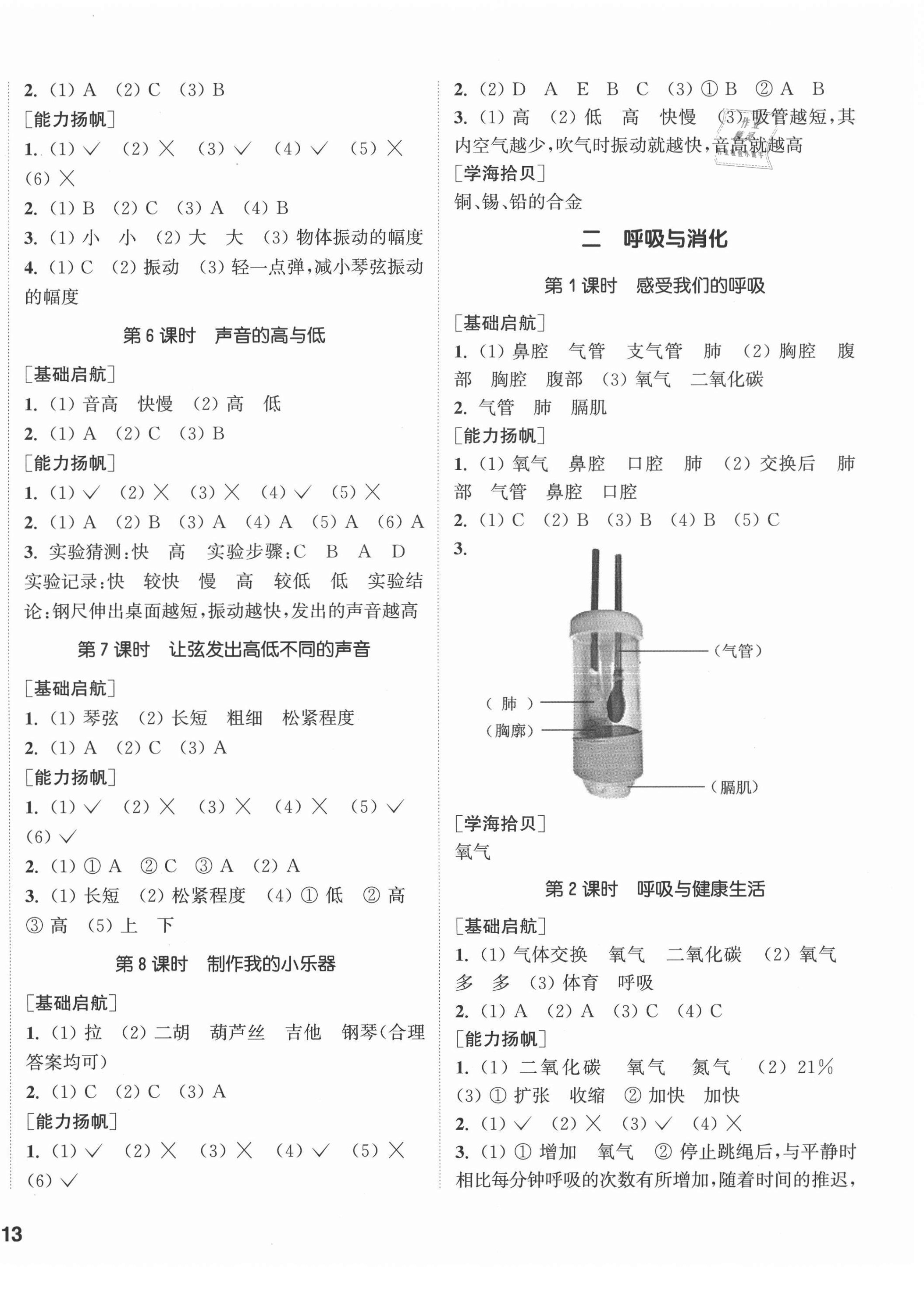 2020年通城學(xué)典課時(shí)作業(yè)本四年級(jí)科學(xué)上冊(cè)教科版 參考答案第2頁(yè)