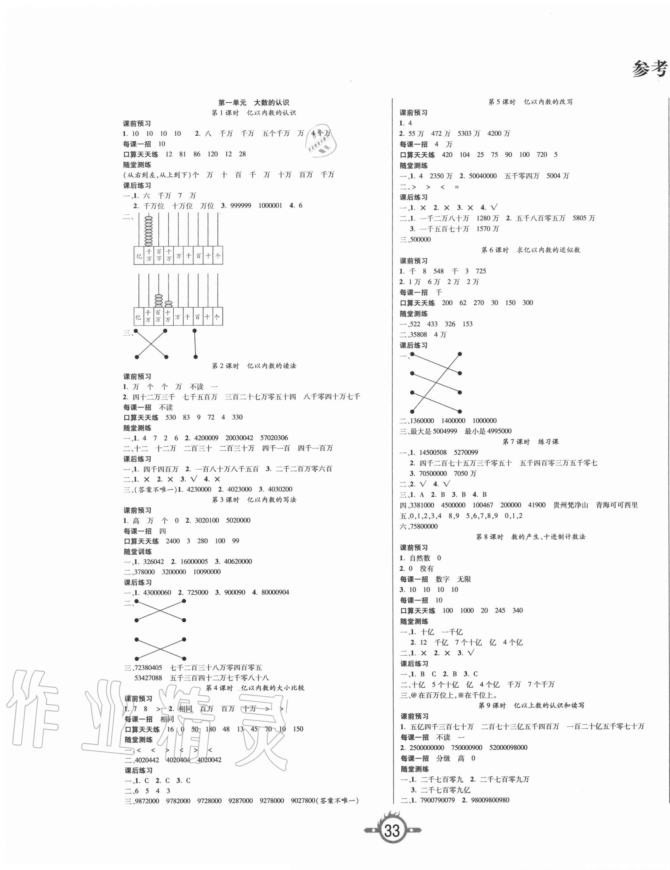 2020年創(chuàng)新課課練四年級(jí)數(shù)學(xué)上冊(cè)人教版 第1頁(yè)