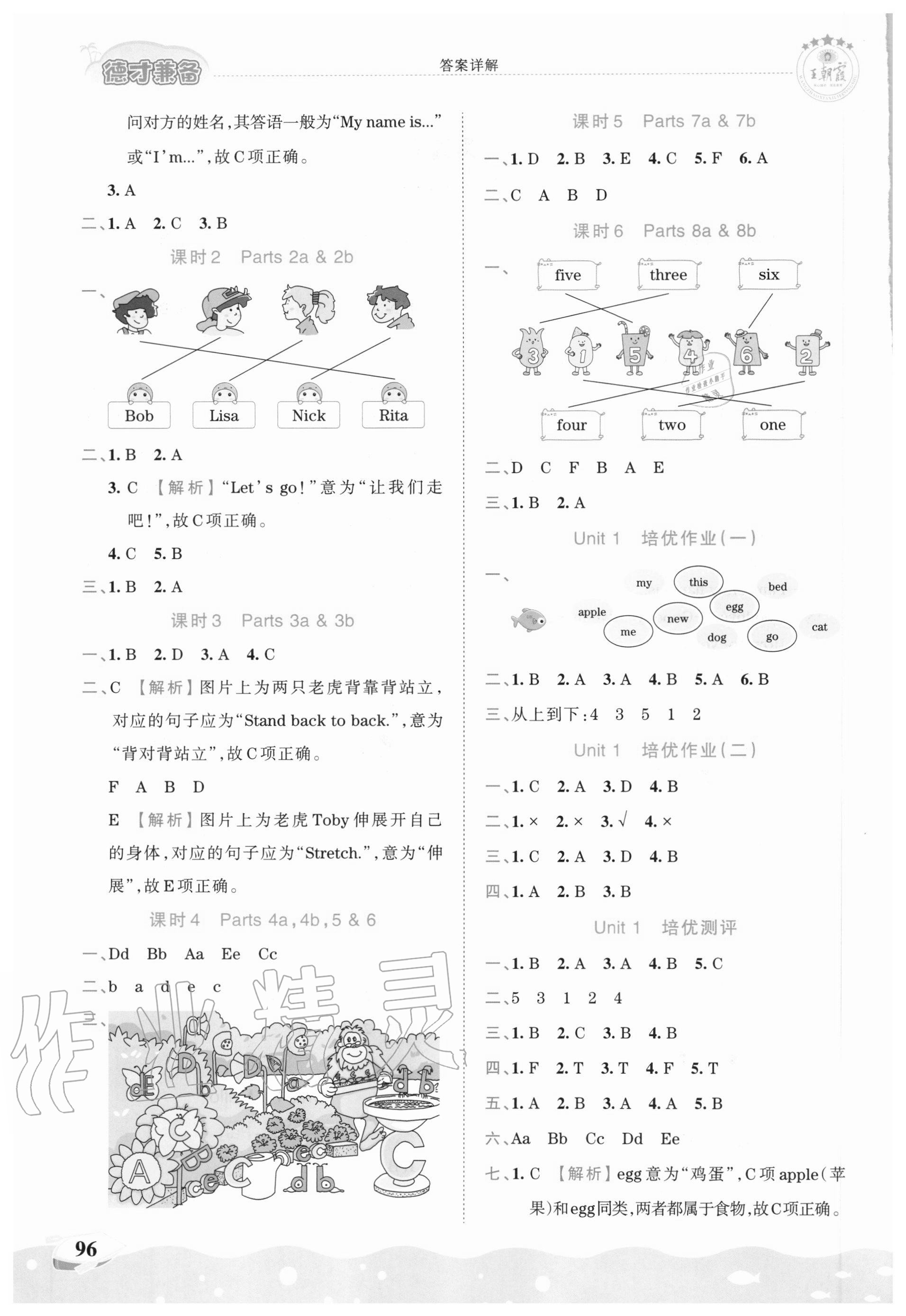 2020年王朝霞德才兼?zhèn)渥鳂I(yè)創(chuàng)新設計三年級英語上冊劍橋版 第2頁