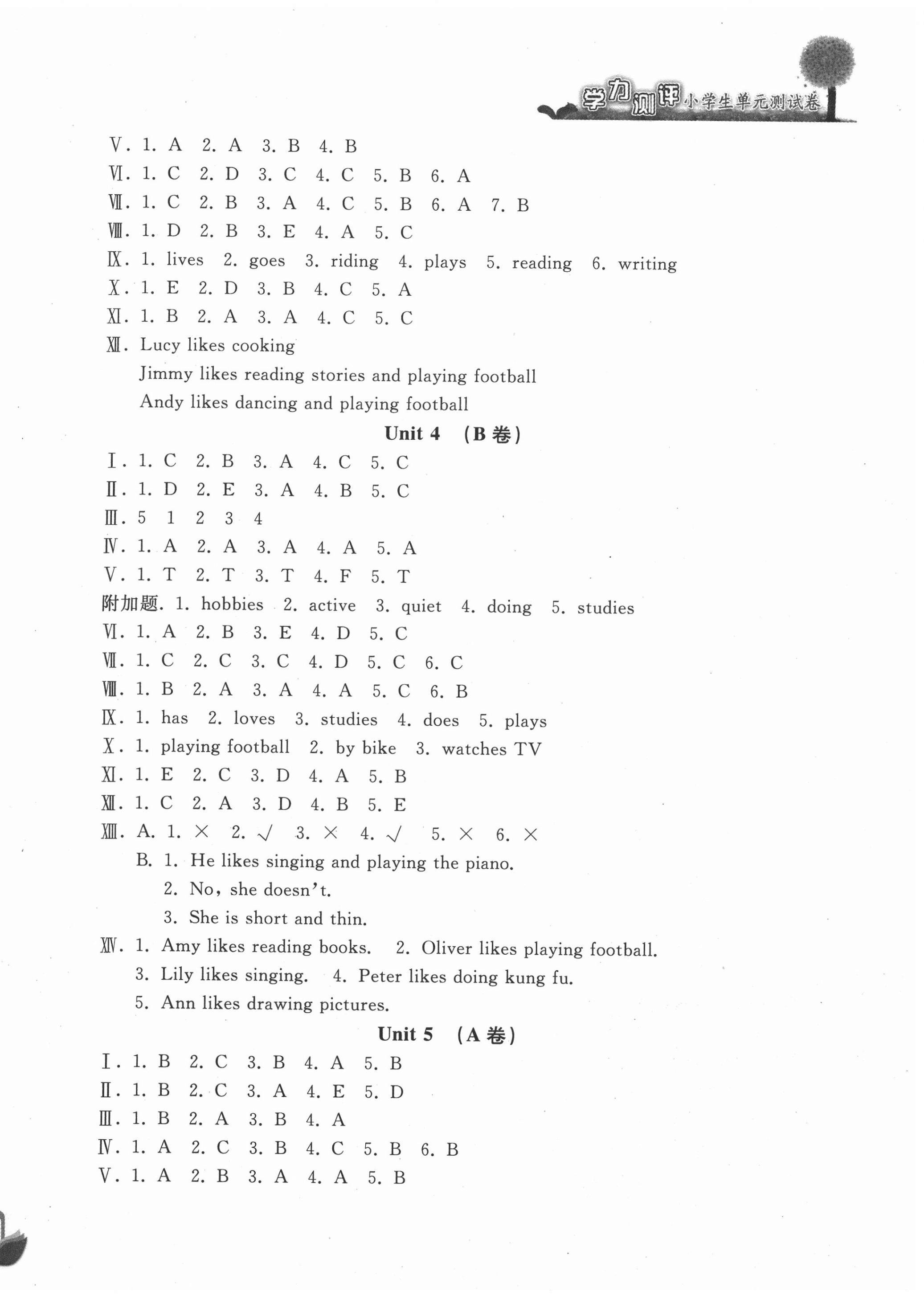 2020年學(xué)力測(cè)評(píng)小學(xué)生單元測(cè)試卷六年級(jí)英語(yǔ)上冊(cè)人教版 第6頁(yè)