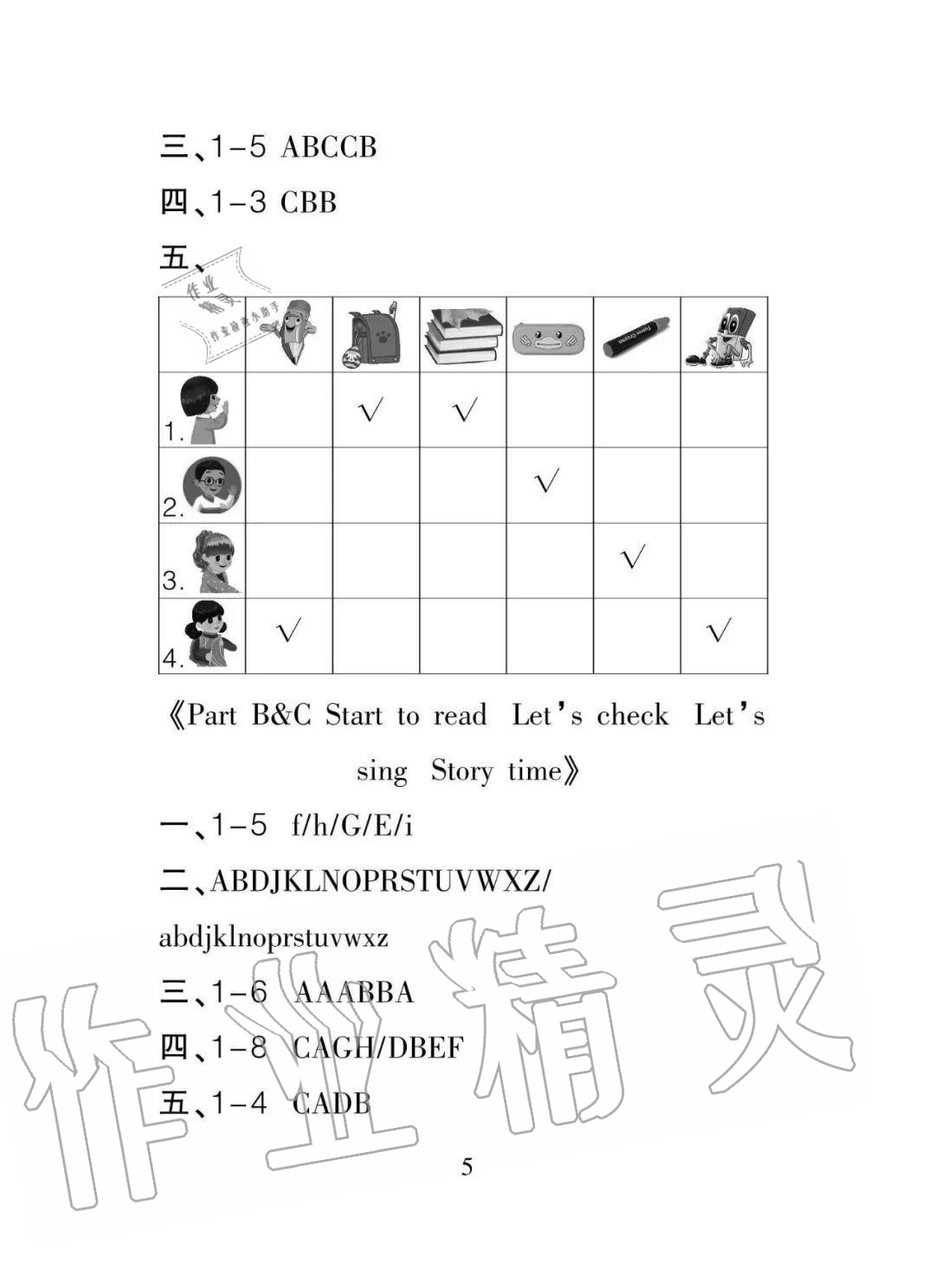 2020年課程導報三年級英語上冊 參考答案第5頁