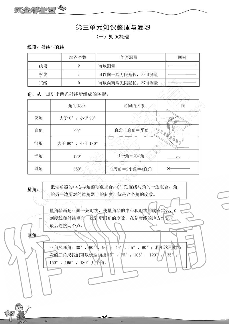 2020年雙全學(xué)業(yè)堂小學(xué)數(shù)學(xué)四年級(jí)上冊(cè)人教版 參考答案第32頁(yè)