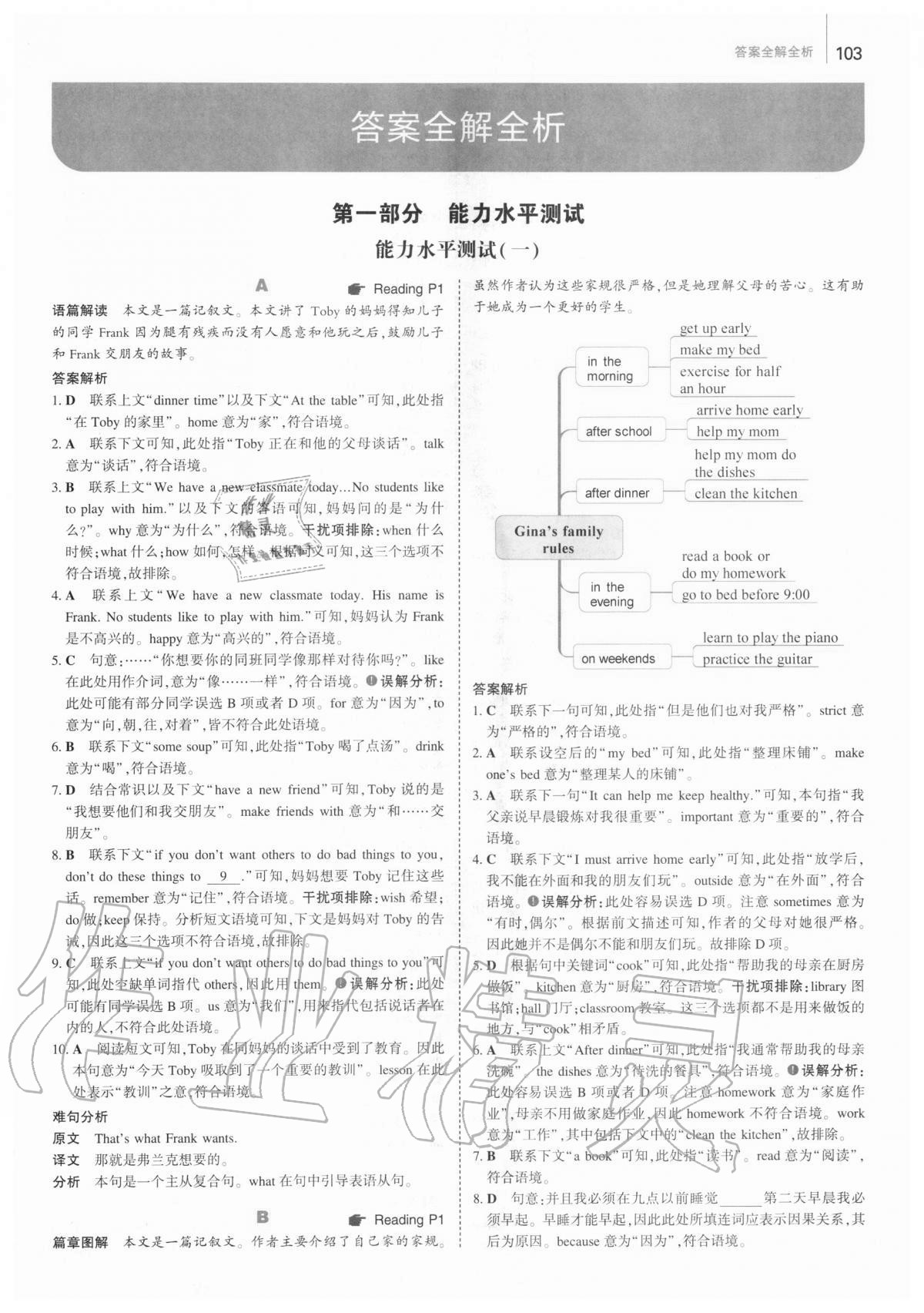 2020年53English英語完形填空150加50篇七年級 第1頁