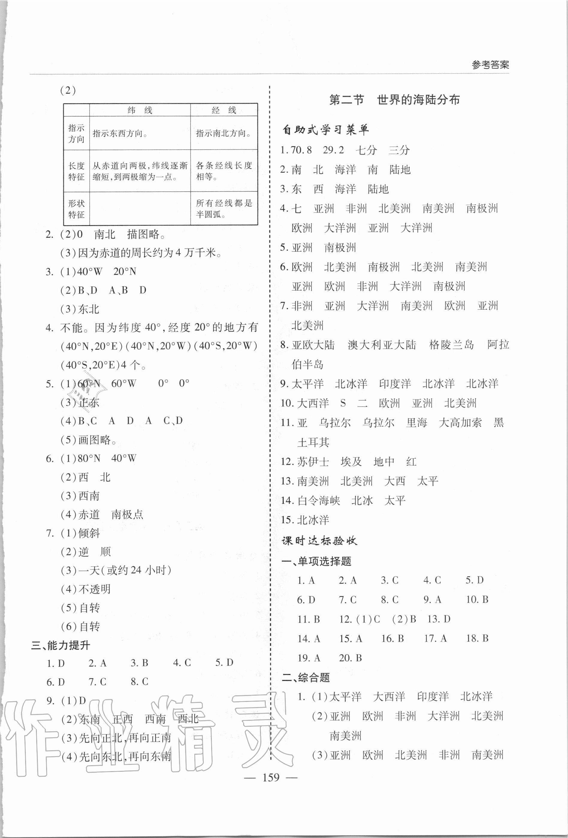 2020年新課堂同步學(xué)習(xí)與探究七年級(jí)地理上學(xué)期湘教版 第3頁