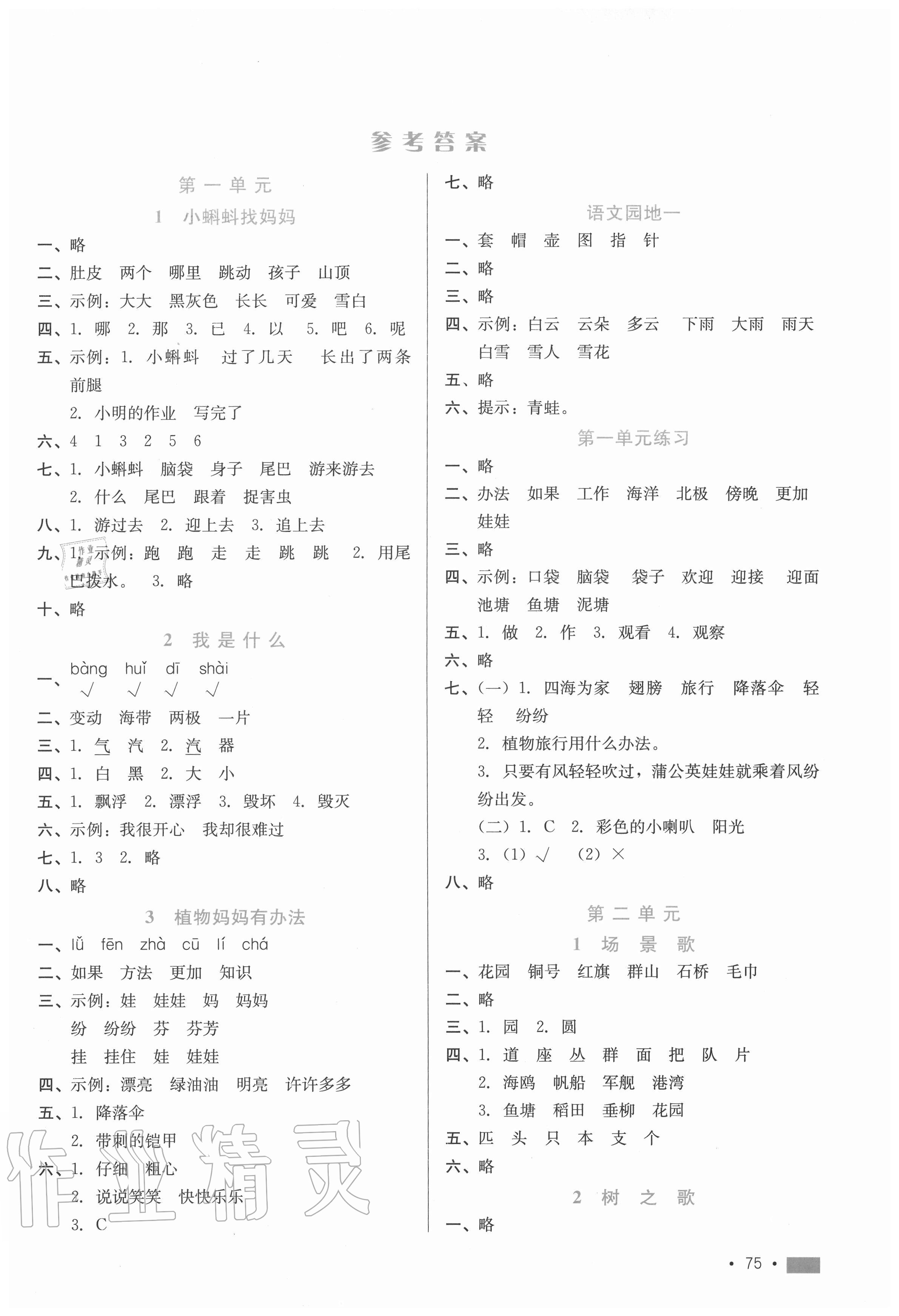 2020年新鞏固測試方案二年級語文上冊人教版 第1頁