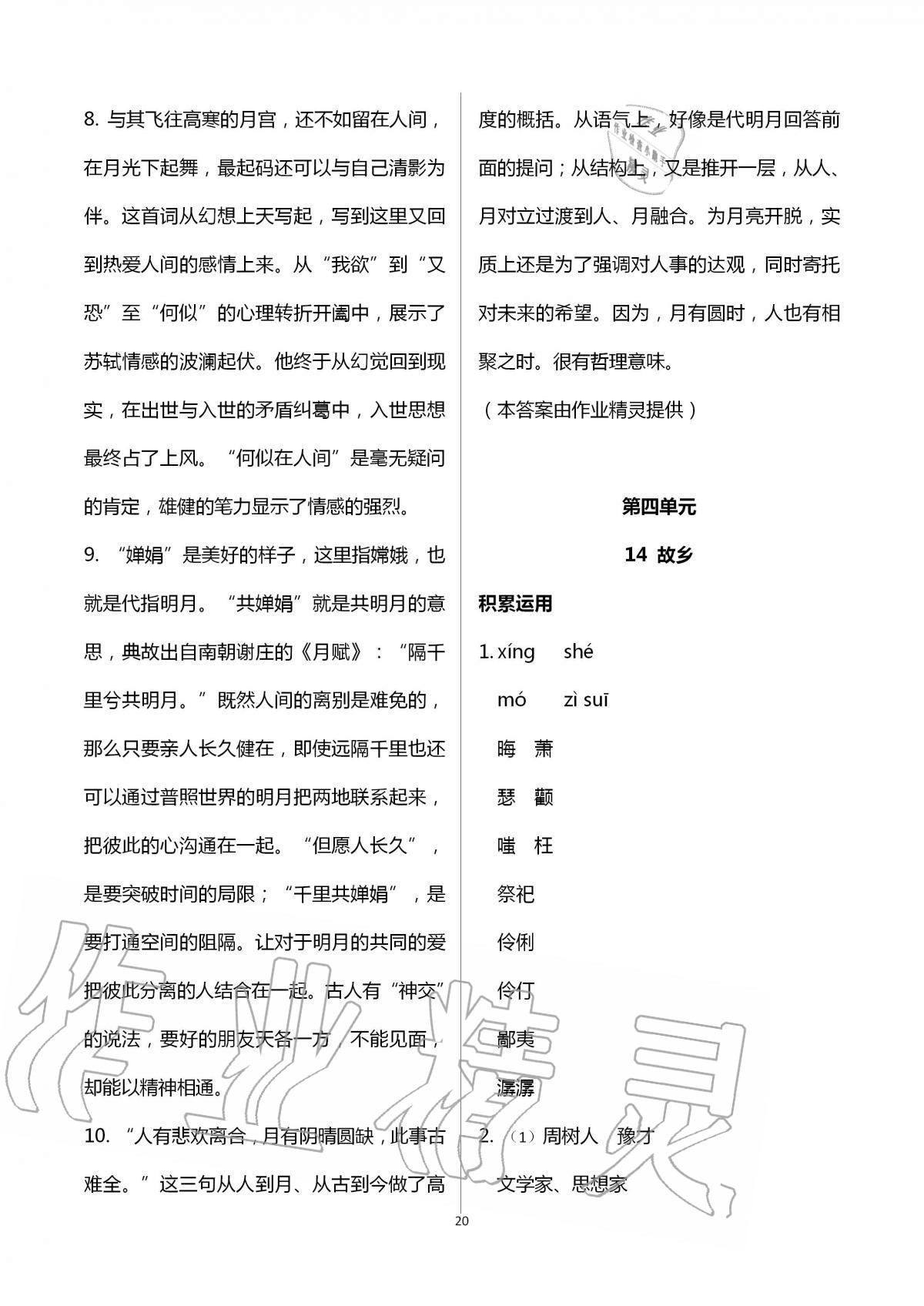 2020年学习之友九年级语文全一册人教版 第20页