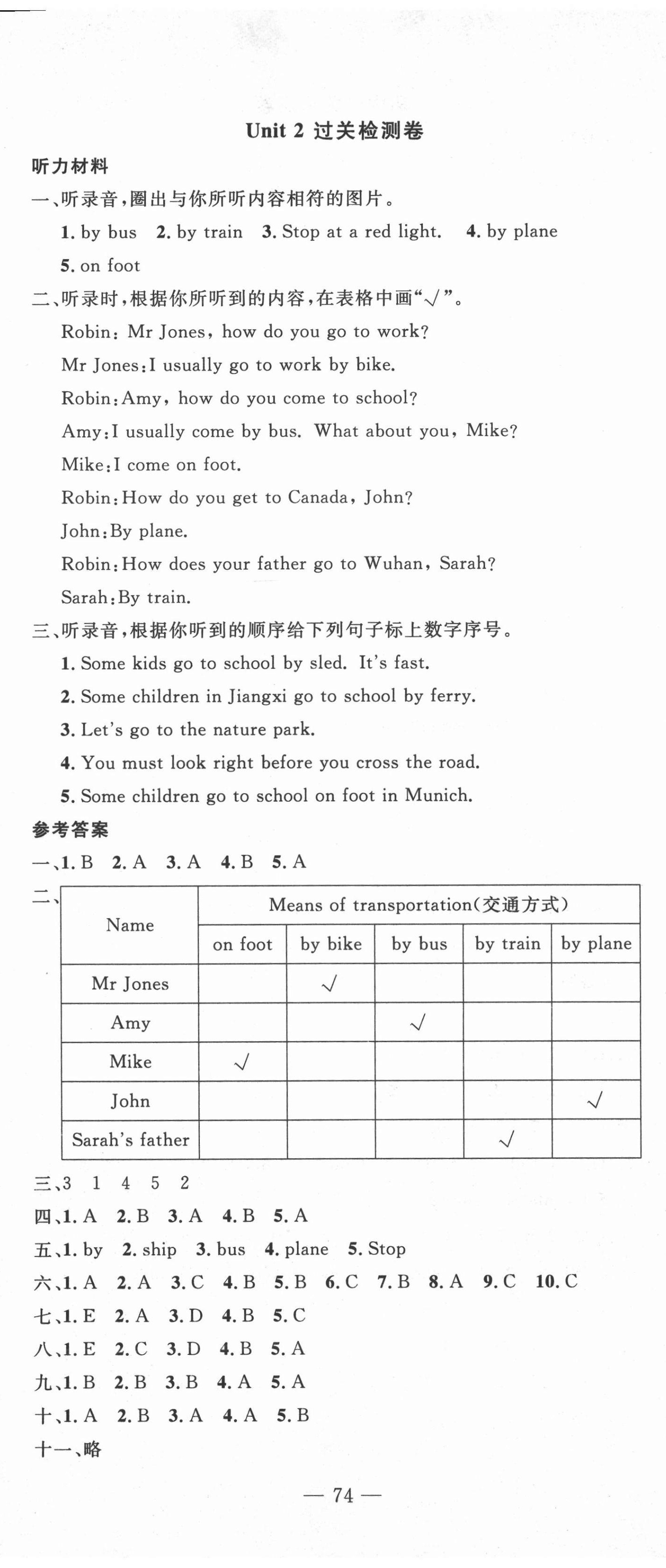 2020年智慧课堂密卷100分单元过关检测六年级英语上册人教版十堰专版 第2页