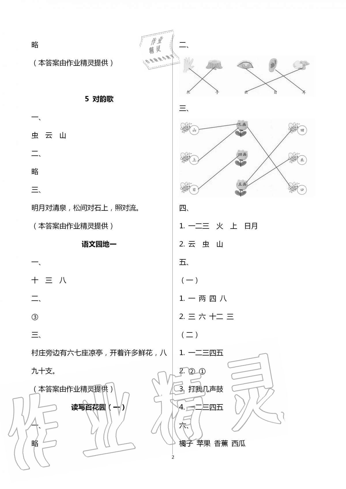 2020年快乐读与写一年级上册人教版 第2页