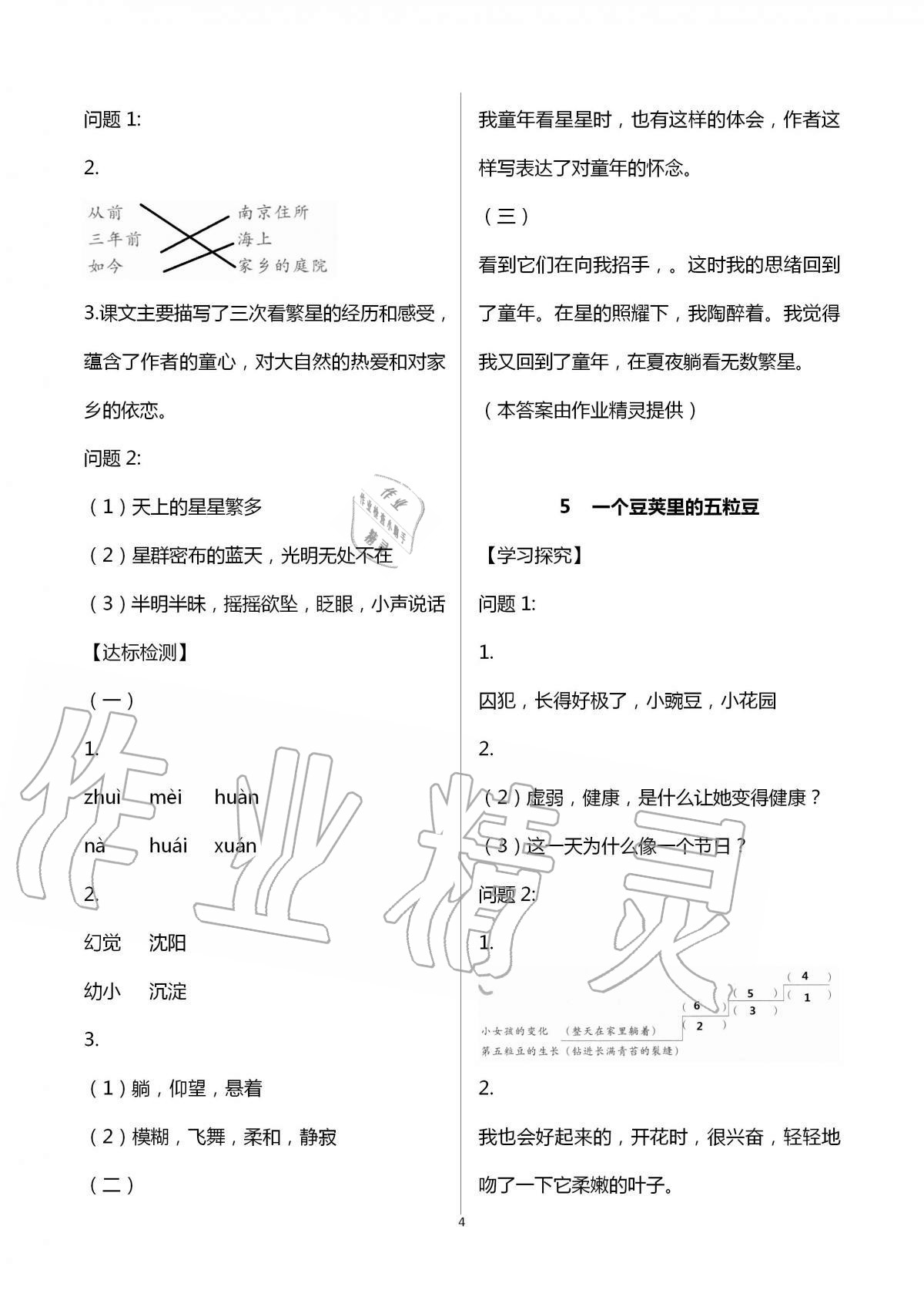 2020年小學(xué)語(yǔ)文導(dǎo)學(xué)精要四年級(jí)上冊(cè)人教版 第4頁(yè)