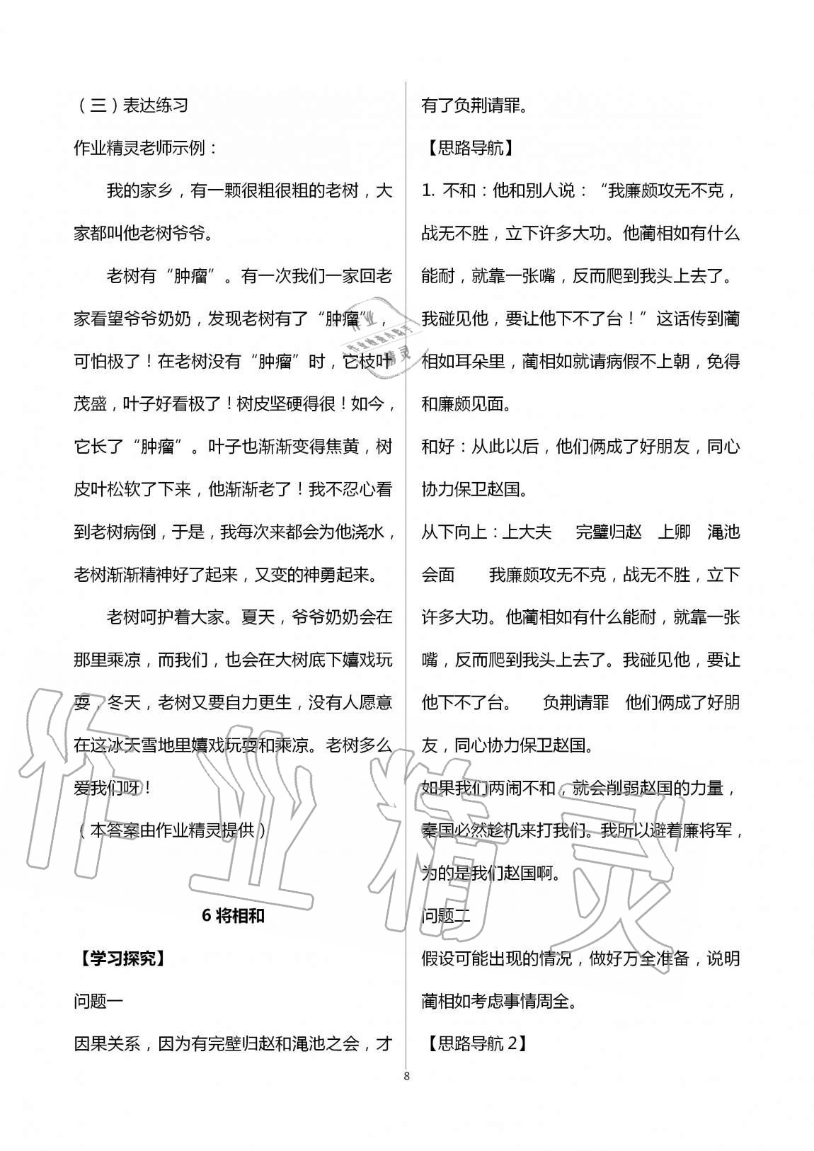 2020年小學(xué)語(yǔ)文導(dǎo)學(xué)精要五年級(jí)上冊(cè)人教版 第8頁(yè)