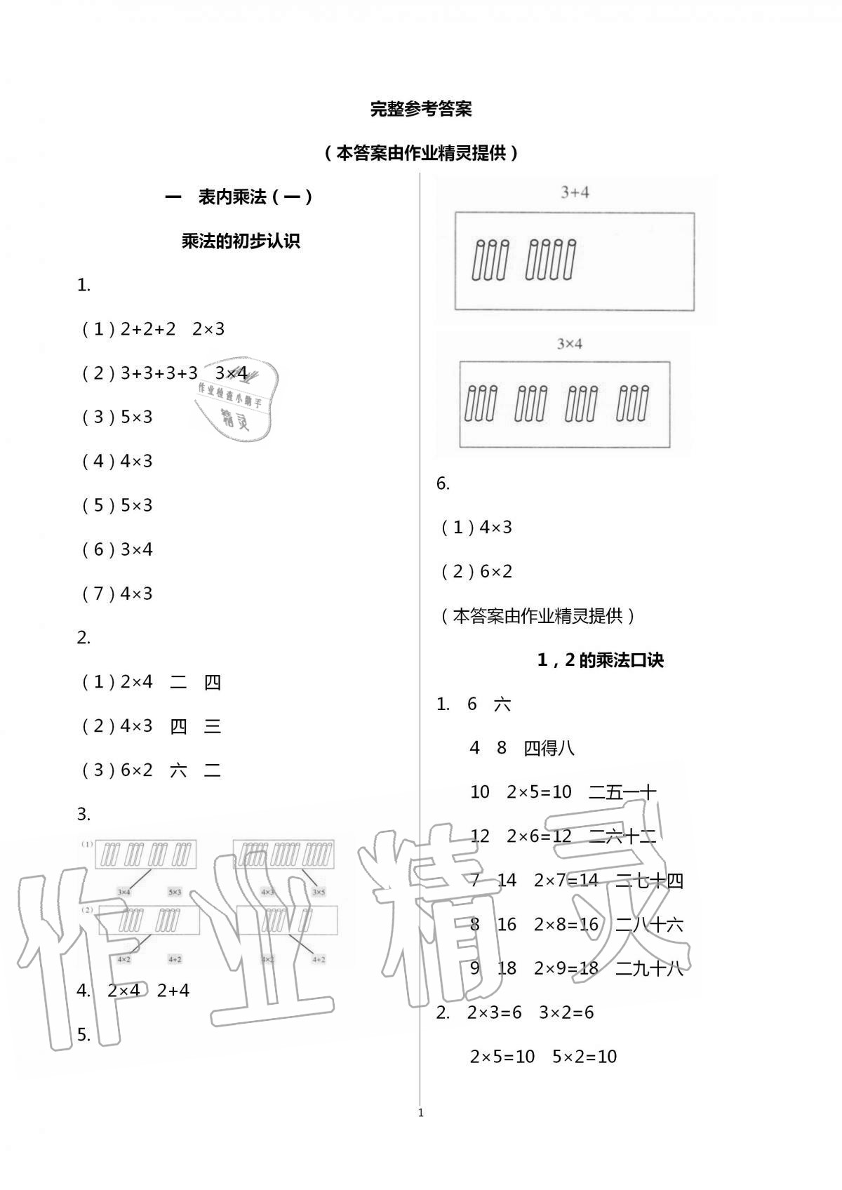 2020年小學(xué)數(shù)學(xué)導(dǎo)學(xué)精要二年級上冊西師大版 第1頁