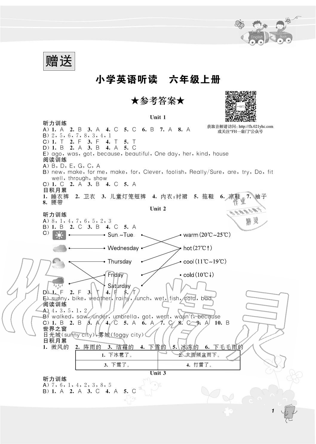 2020年聽讀教室小學(xué)英語聽讀六年級上冊譯林版 第1頁