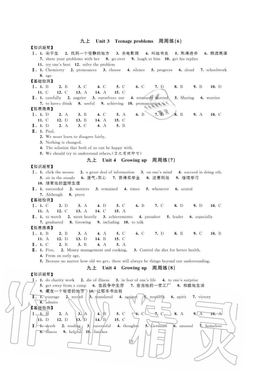 2020年阳光互动绿色成长空间九年级英语上册译林版 第3页