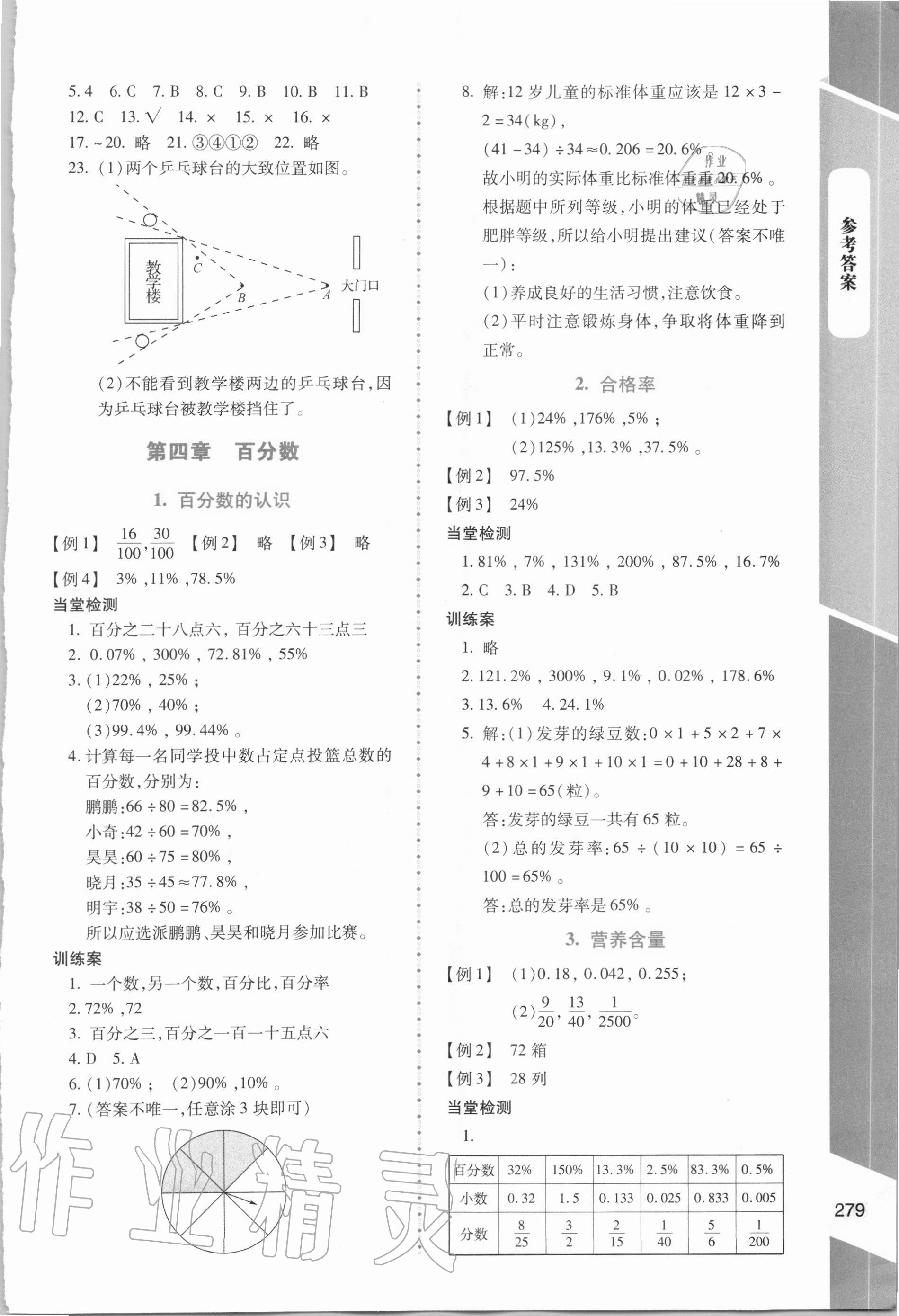 2020年課堂精練六年級數(shù)學(xué)全一冊北師大版大慶專版 第5頁