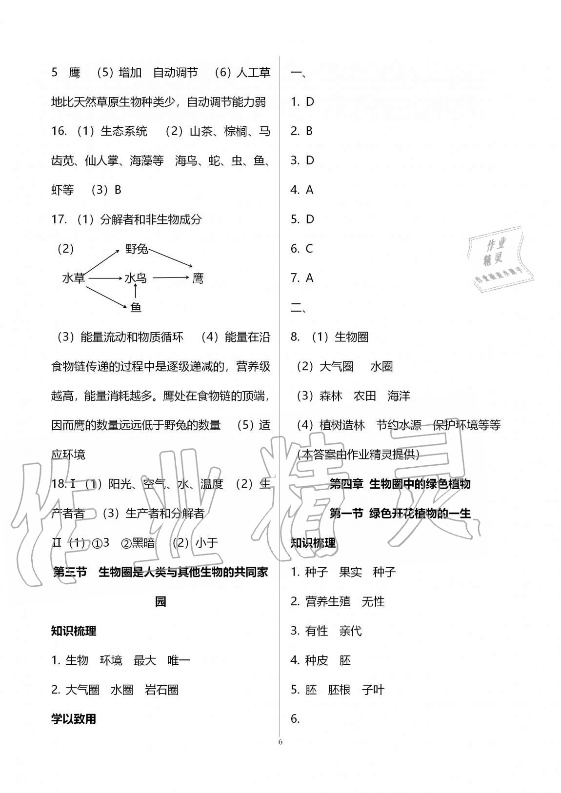 2020年学习之友八年级生物全一册人教版 第6页