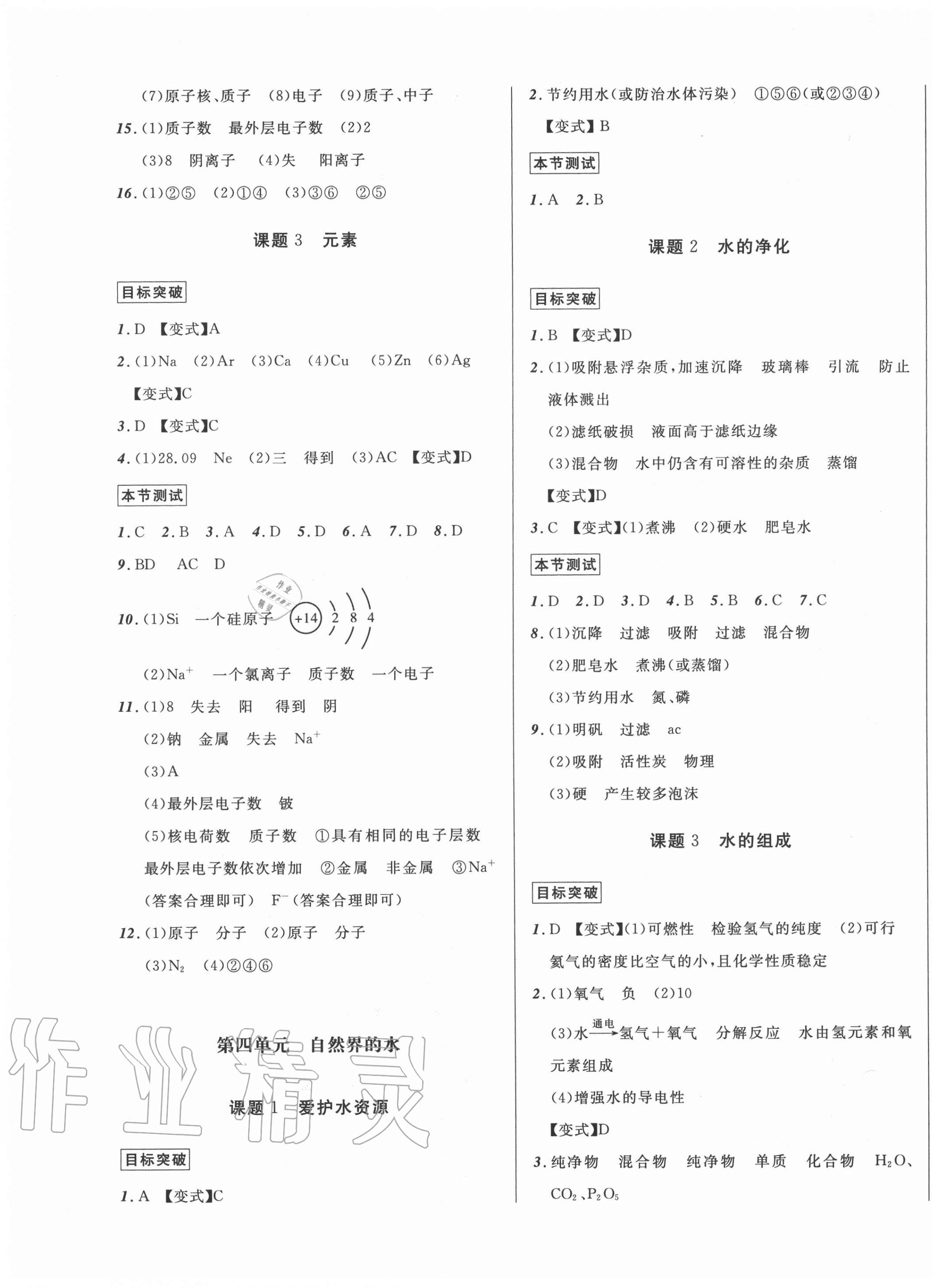 2020年導(dǎo)航拔高作業(yè)本九年級(jí)化學(xué)全一冊(cè)人教版 第5頁(yè)
