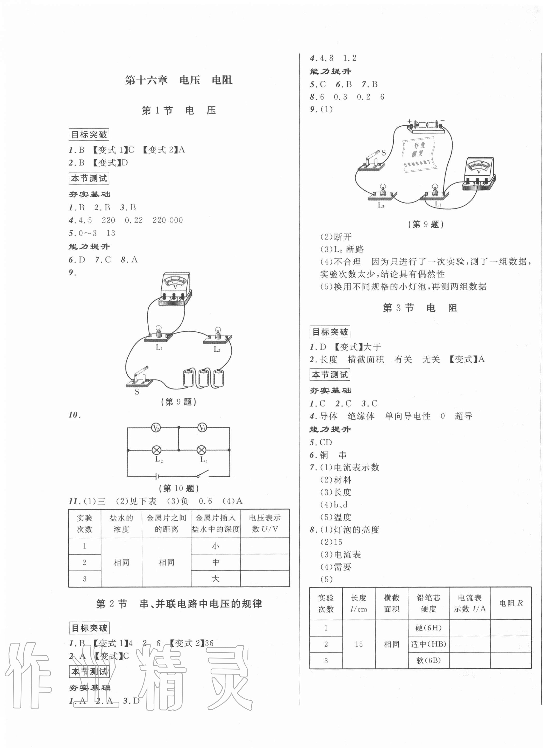 2020年導(dǎo)航拔高作業(yè)本九年級(jí)物理全一冊(cè)人教版 第5頁(yè)