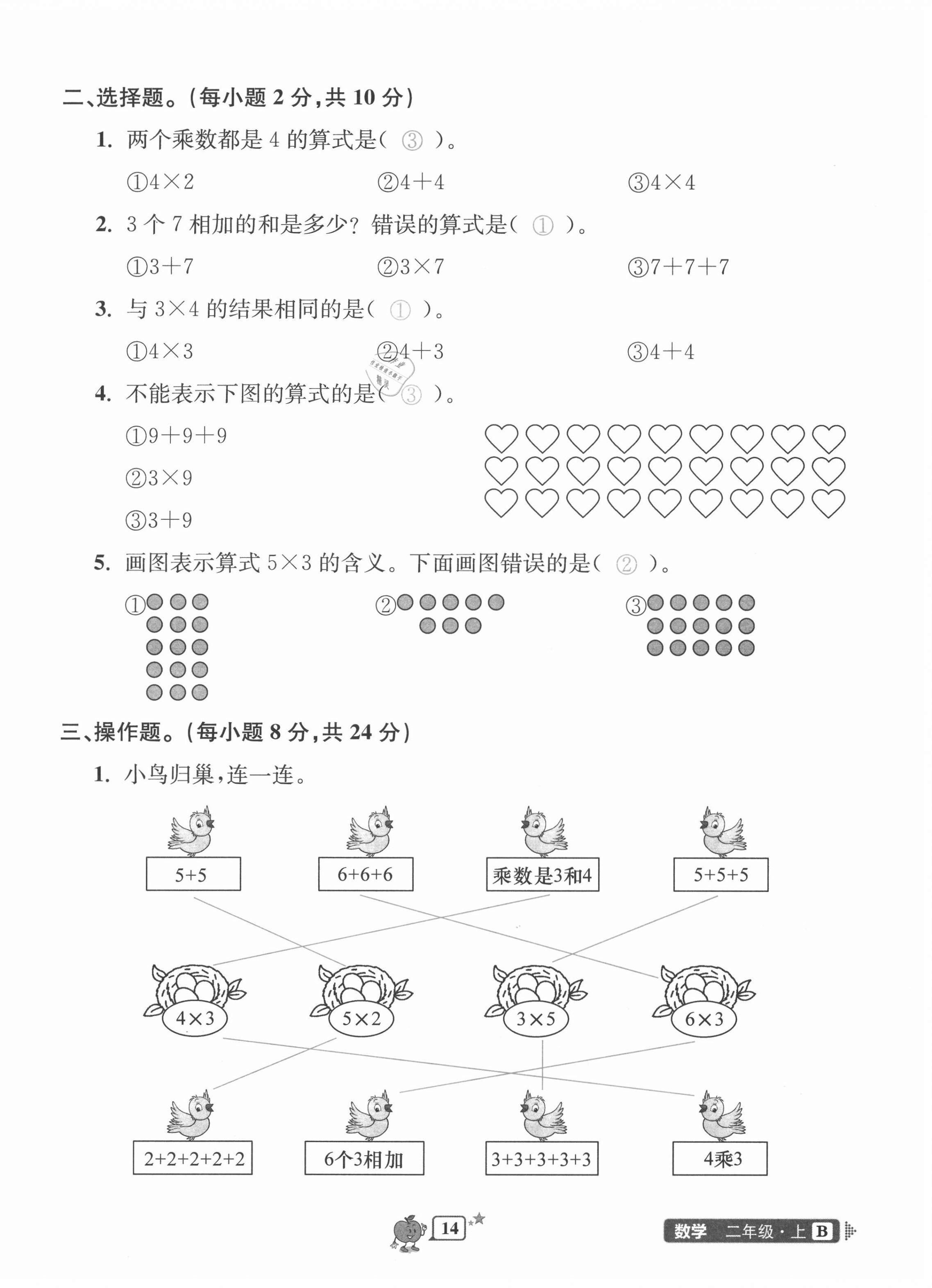 2020年開(kāi)源圖書(shū)單元直通車(chē)二年級(jí)數(shù)學(xué)上冊(cè)北師大版 第14頁(yè)